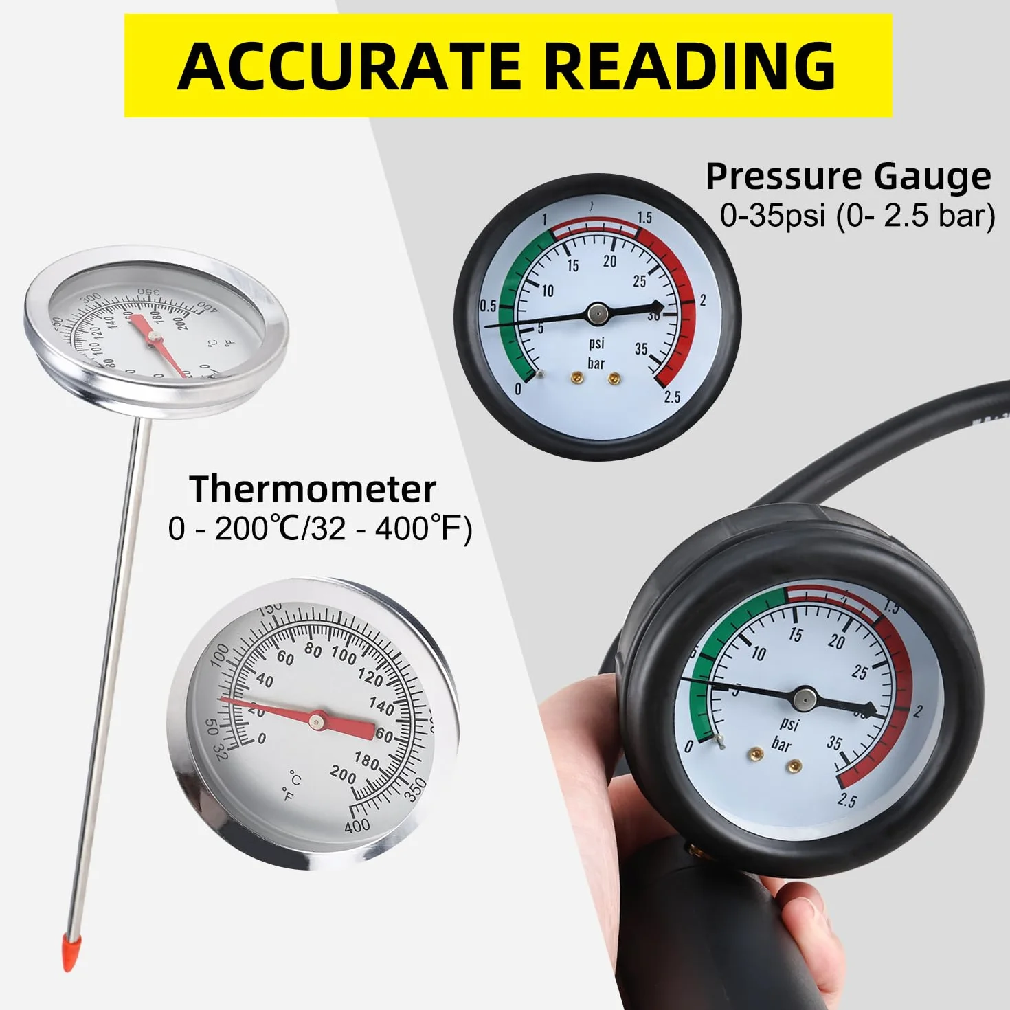 FreeTec Tester Pressione Radiatore Universale, Prova Perdite Impianto Raffreddamento