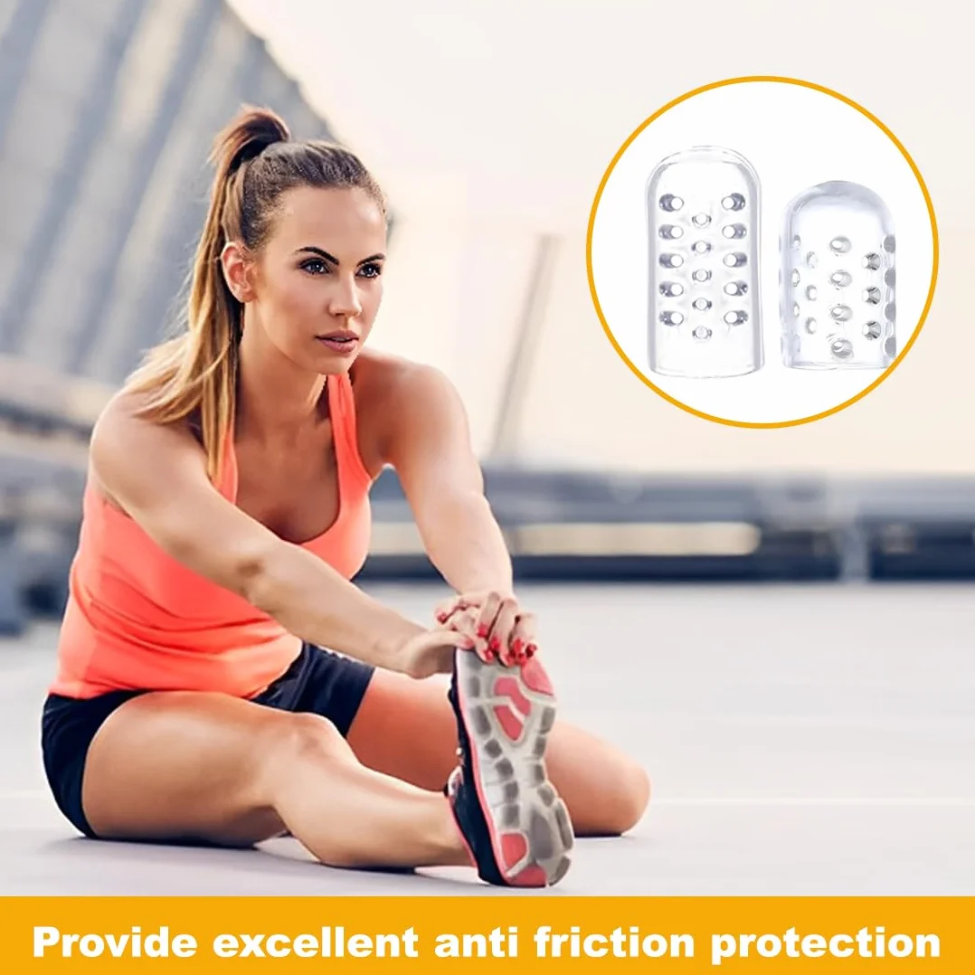 Silicone Toe Protectors 20 Pezzi, Copri Traspiranti Separatore Alluce, Sollievo Vesciche Calli Perdita Unghie Attrito