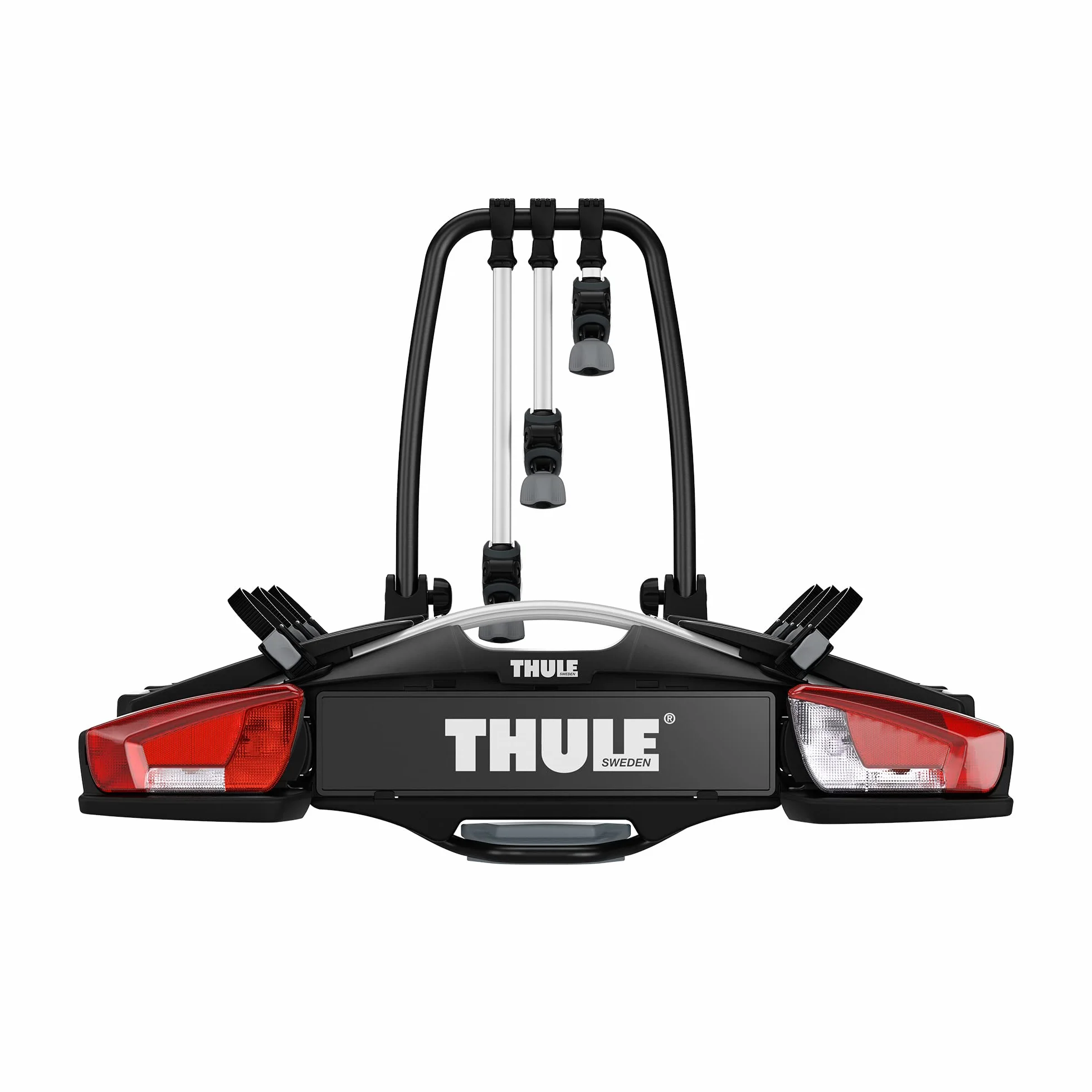 Thule Velocompact 13-pin Portabici Piattaforma Gancio Traino Czarny/aluminium, 3 rowery