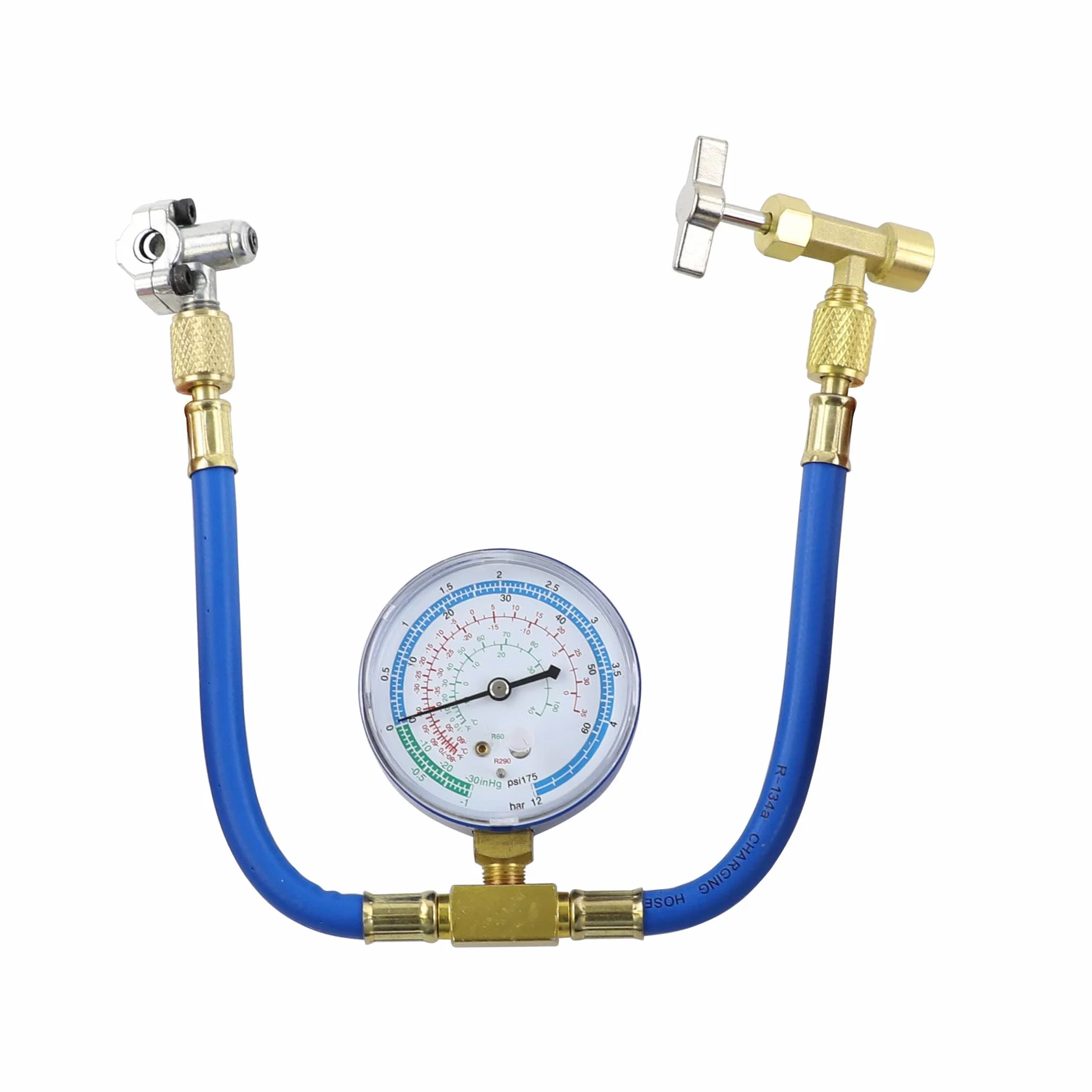 Set di ricarica R290 R600A con tubo manometro rubinetto bombola valvole puntura BPV31
