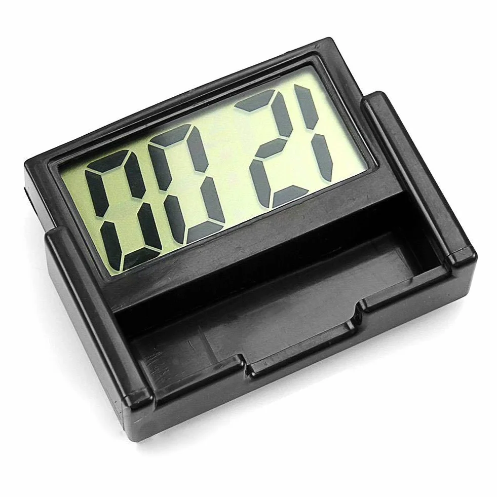 Mini Orologio Elettronico Digitale per Auto Camion Cruscotto con Staffa Autoadesiva