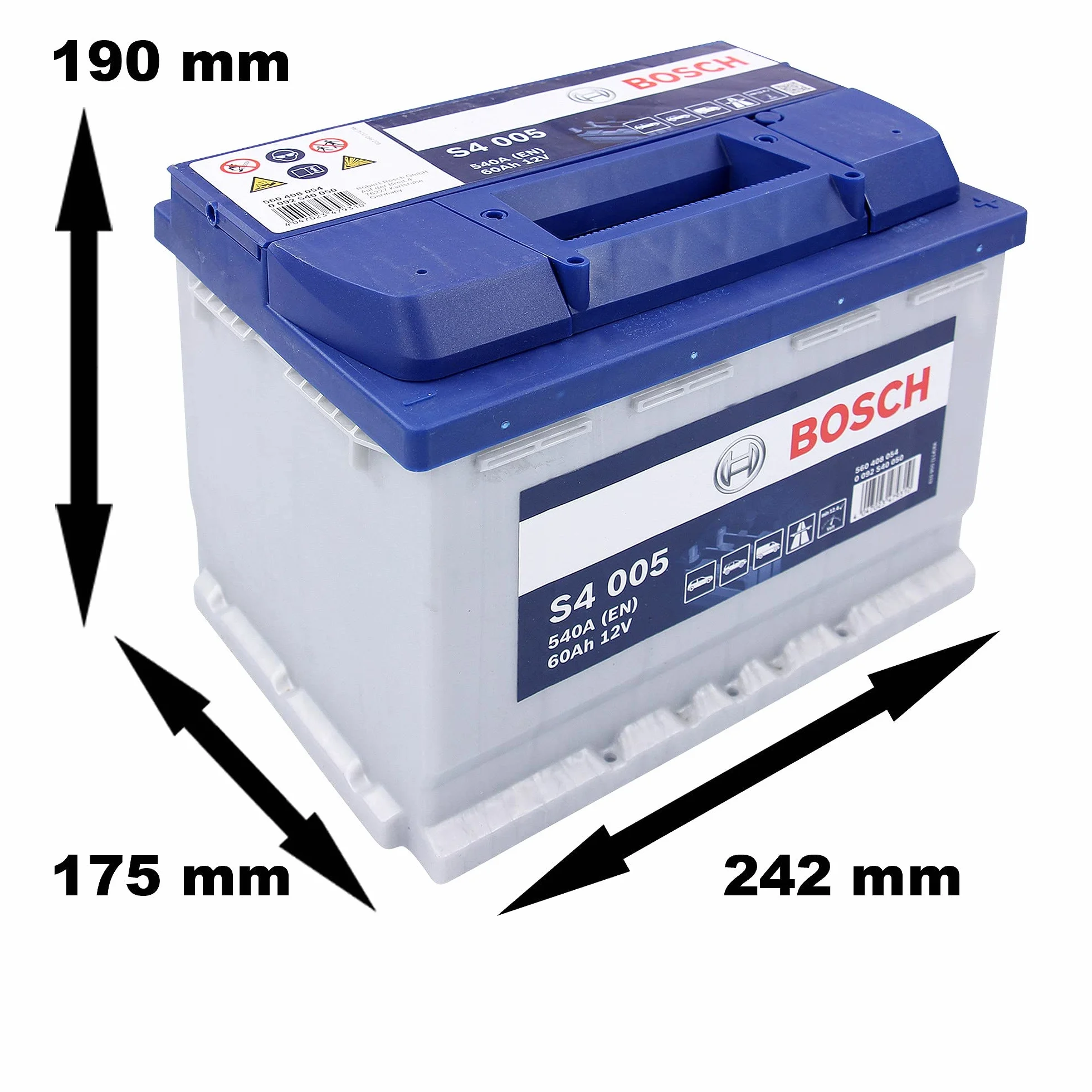 Bosch 0092S40050 Batteria Auto 60A/H 540A