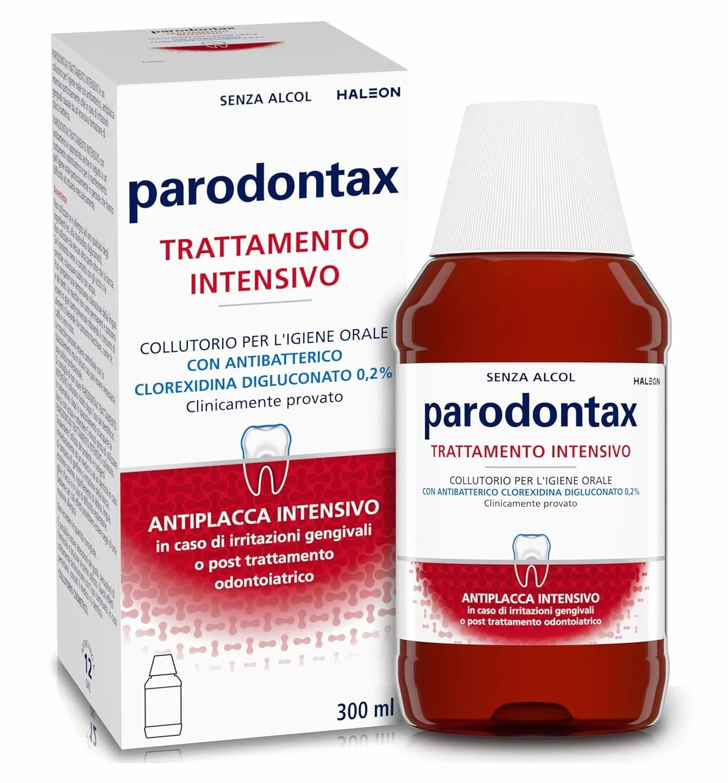 Parodontax Collutorio Clorexidina Trattamento Intensivo Antibatterico Antiplacca senza alcol 300 ml