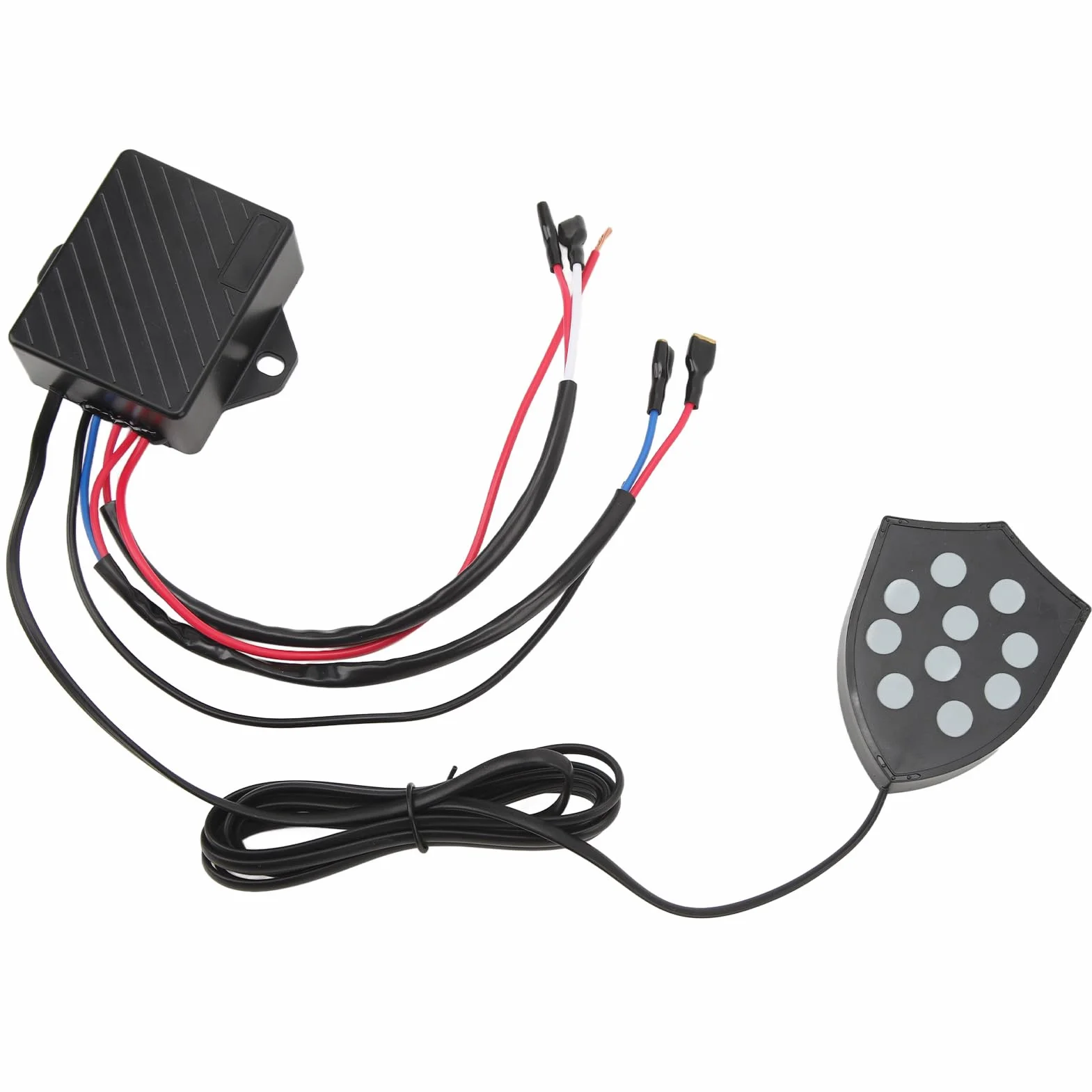 Aramox Clacson Elettronico, Clacson Auto 150dB con Telecomando Universale 12V, Compatibile Berline Camion SUV, Regolatore 10 Suoni Musicali, Modello YC102350-BK
