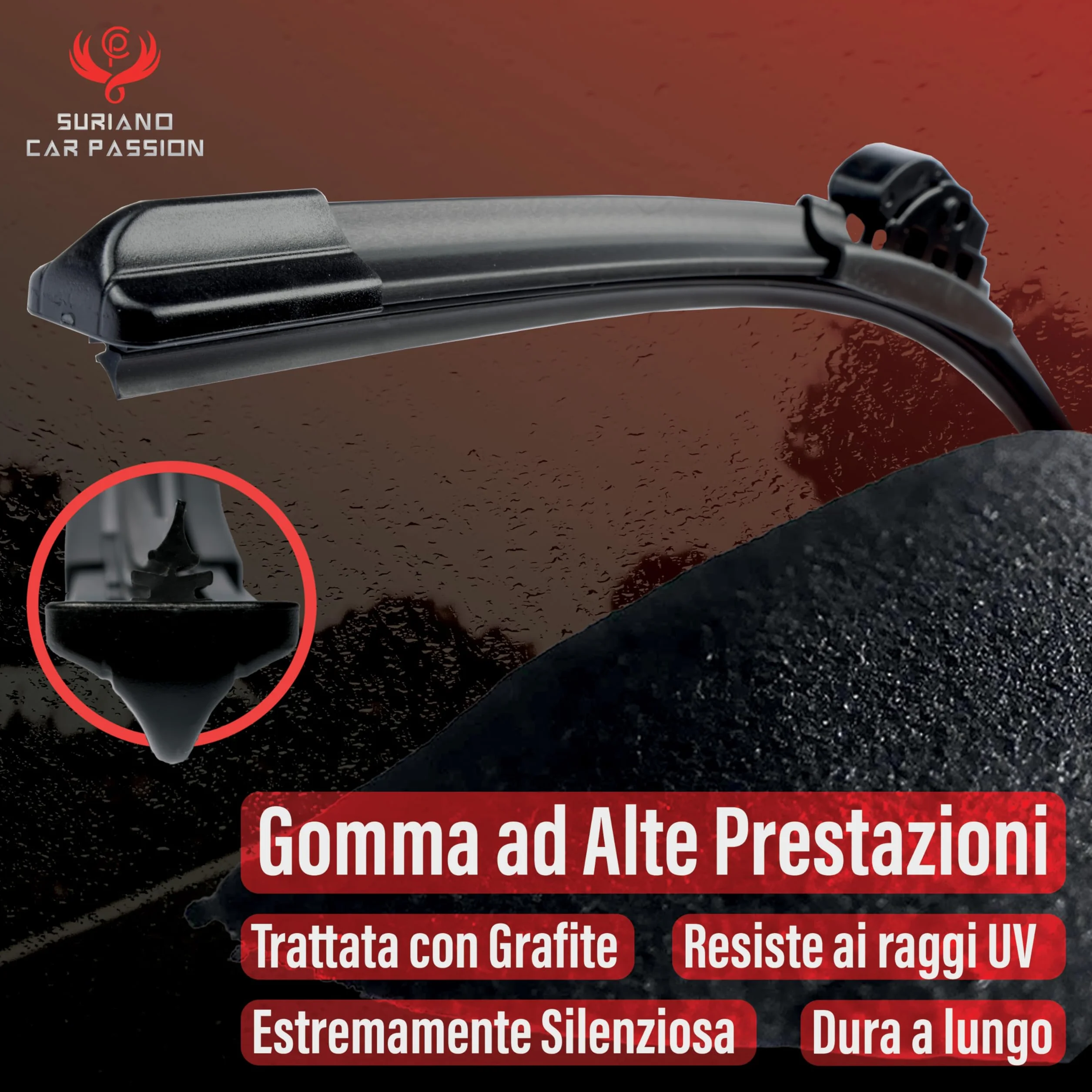 Coppia Spazzole Tergicristallo Compatibili FIAT 500 2007+ 500 ABARTH 60 35 cm Aero Flat