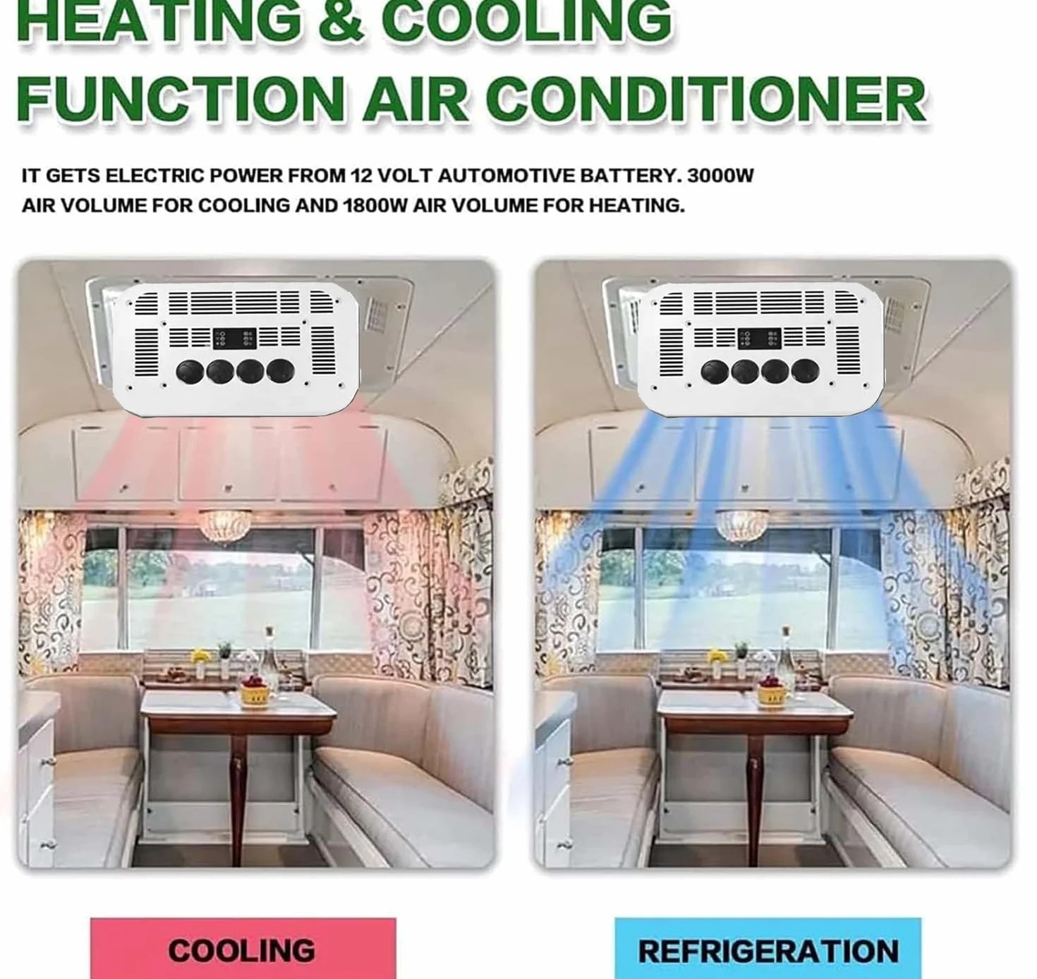 Condizionatore Universale 12V per Camper Camion Raffreddamento Riscaldamento