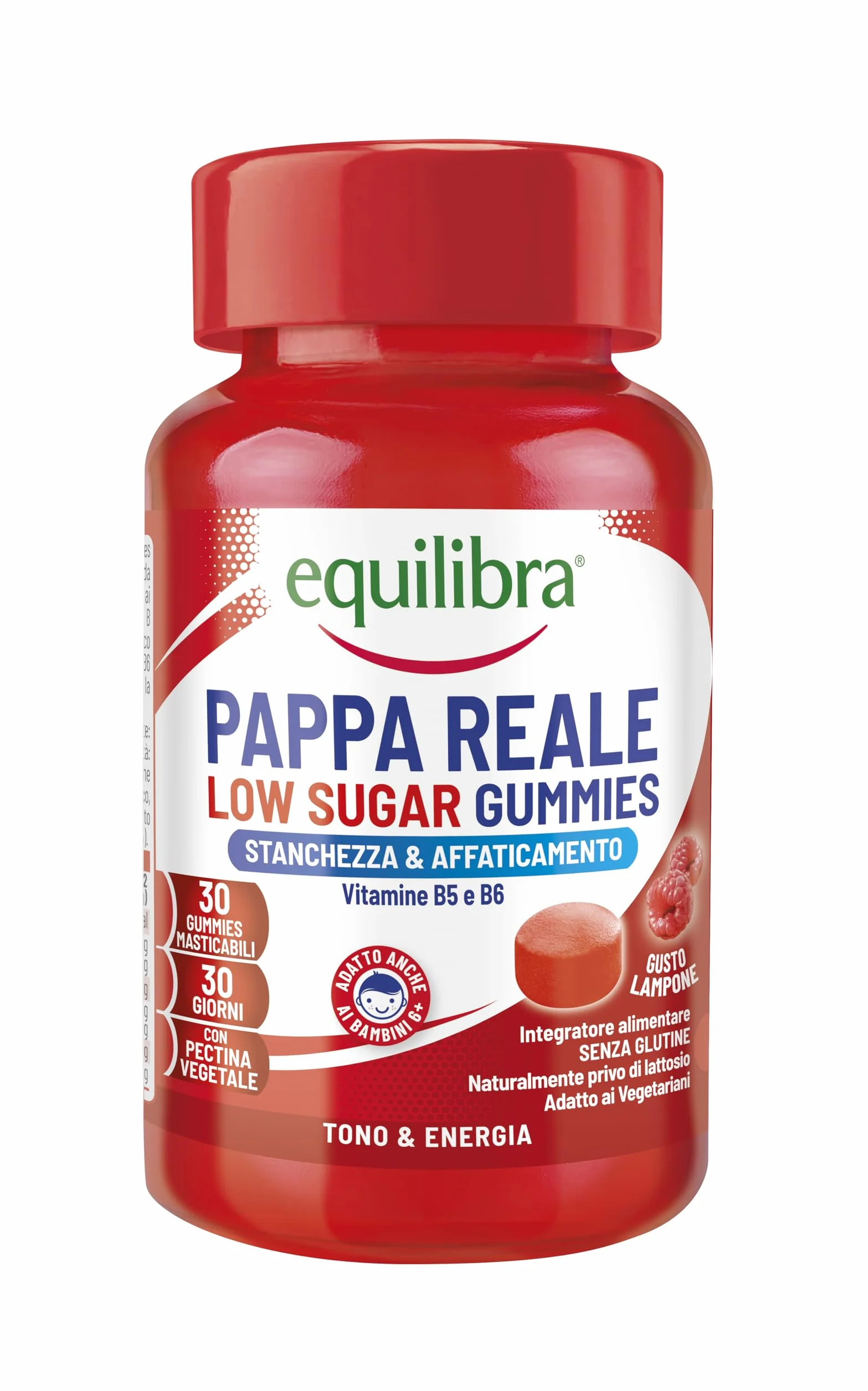 Equilibra Pappa Reale in Gummies Low Sugar Integratore Stanchezza Energia Sistema Immunitario Bambini 6+ 30 Gummies