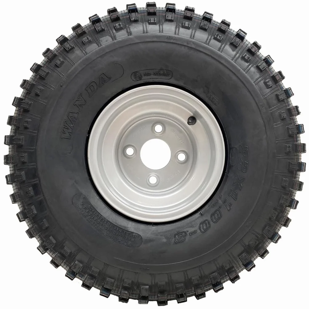 Ruote e Pneumatici Completi 22x11.00-8 2 Set Wanda 4 Strati, 4 Prigionieri 100 mm PCD, Diametro 538 mm, Larghezza 270 mm