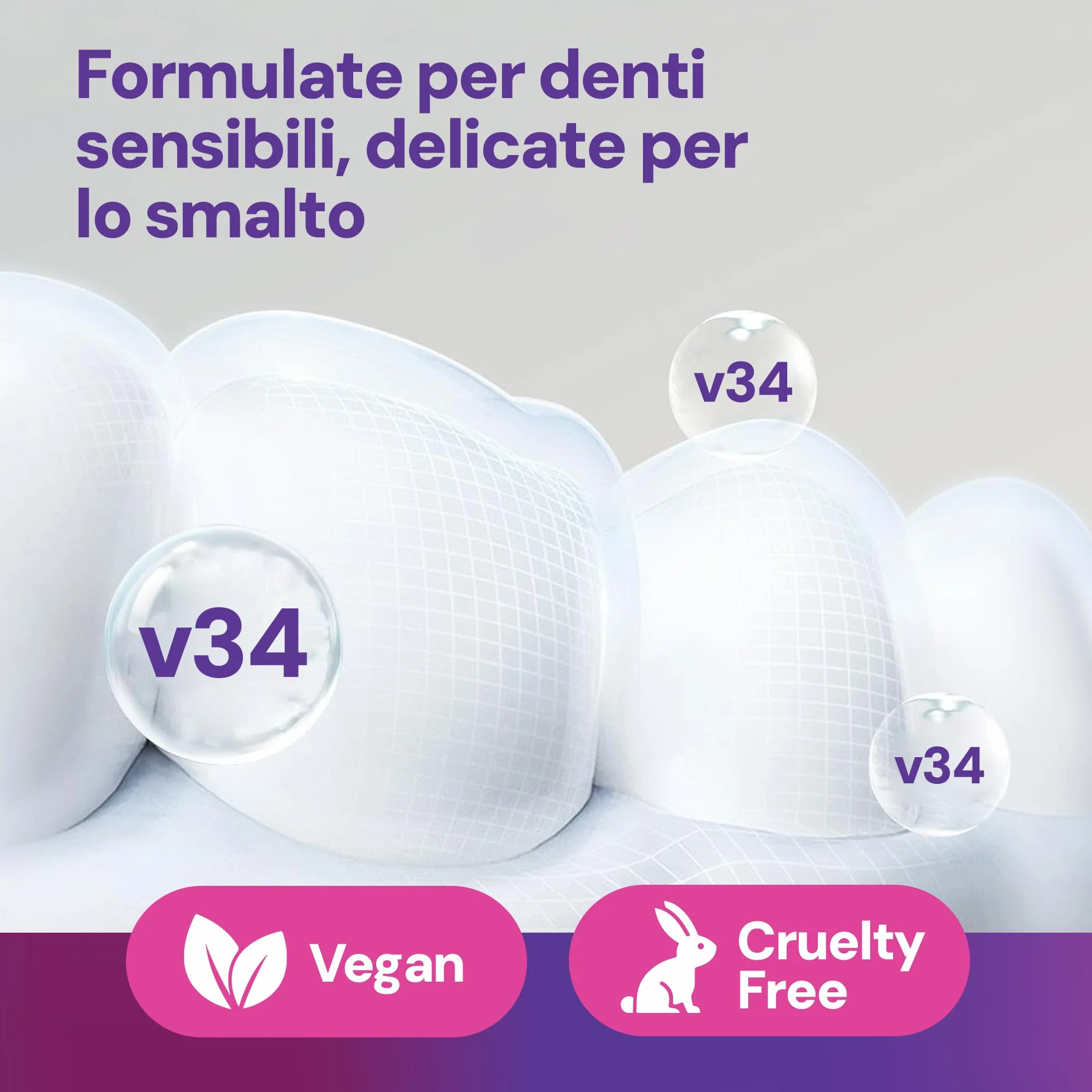 ESMILE 42 Strisce Sbiancanti Denti Professionali Viola - Sbiancamento Denti Rapido a Casa per Macchie da Caffè, Vino, Fumo