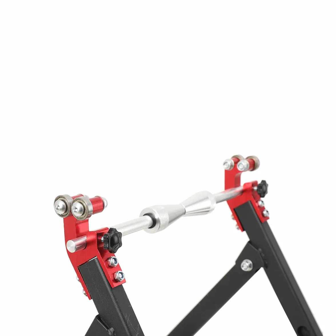 Supporto per Equilibratura Ruote Pieghevole per Ruote Moto Fino A 23, Larghezza Max 5, Mozzo >15mm – Bilanciatore della Ruota Motociclistica per Officine E Garage