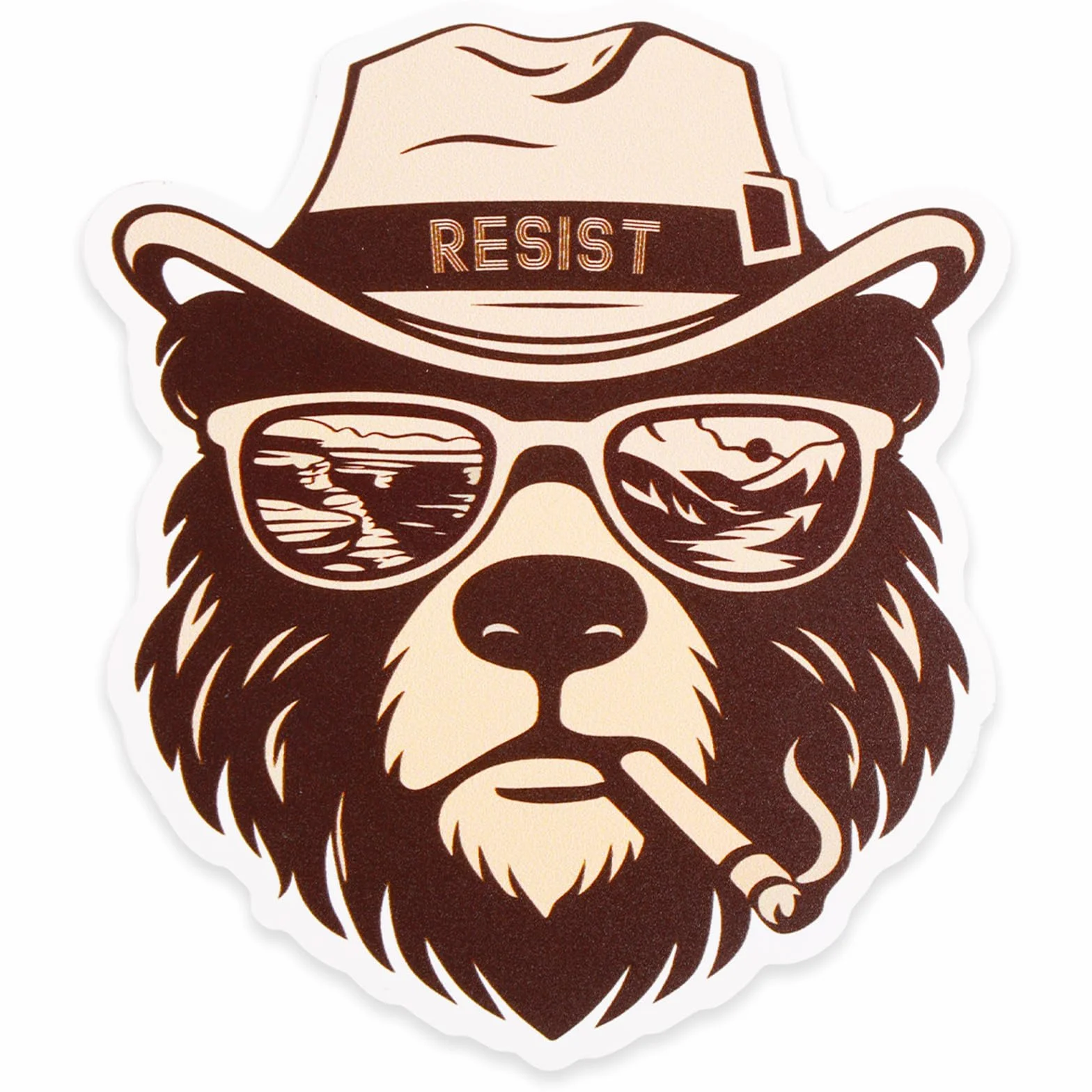 4pz Adesivi Smokey The Bear, Divertenti Adesivi Resistenti Smokey Bear per Paraurti per Auto Camion Moto Casco Bottiglia d'Acqua Laptop Amanti Della Natura Regalo Adatto a Donne Uomini