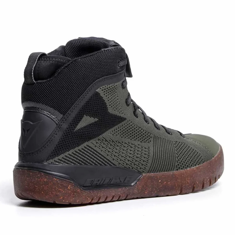 Dainese - Metractive Air Shoes, Scarpe Moto Leggere e Traspiranti con Tomaia in Knit, Suola Asimmetrica per Grip Ottimale, Rinforzi Protettivi e Soletta Ammortizzata, Verde/Nero