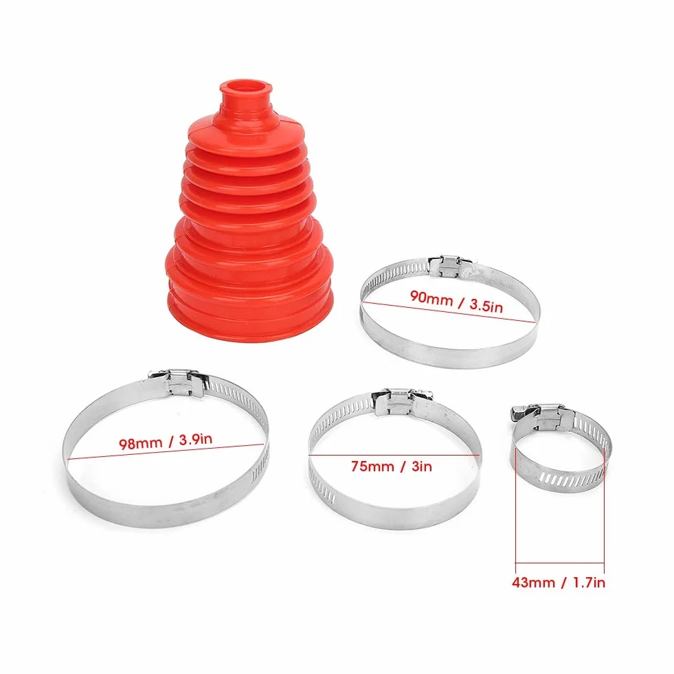 Kit testa a sfera universale in silicone per cuffia asse CV Rosso