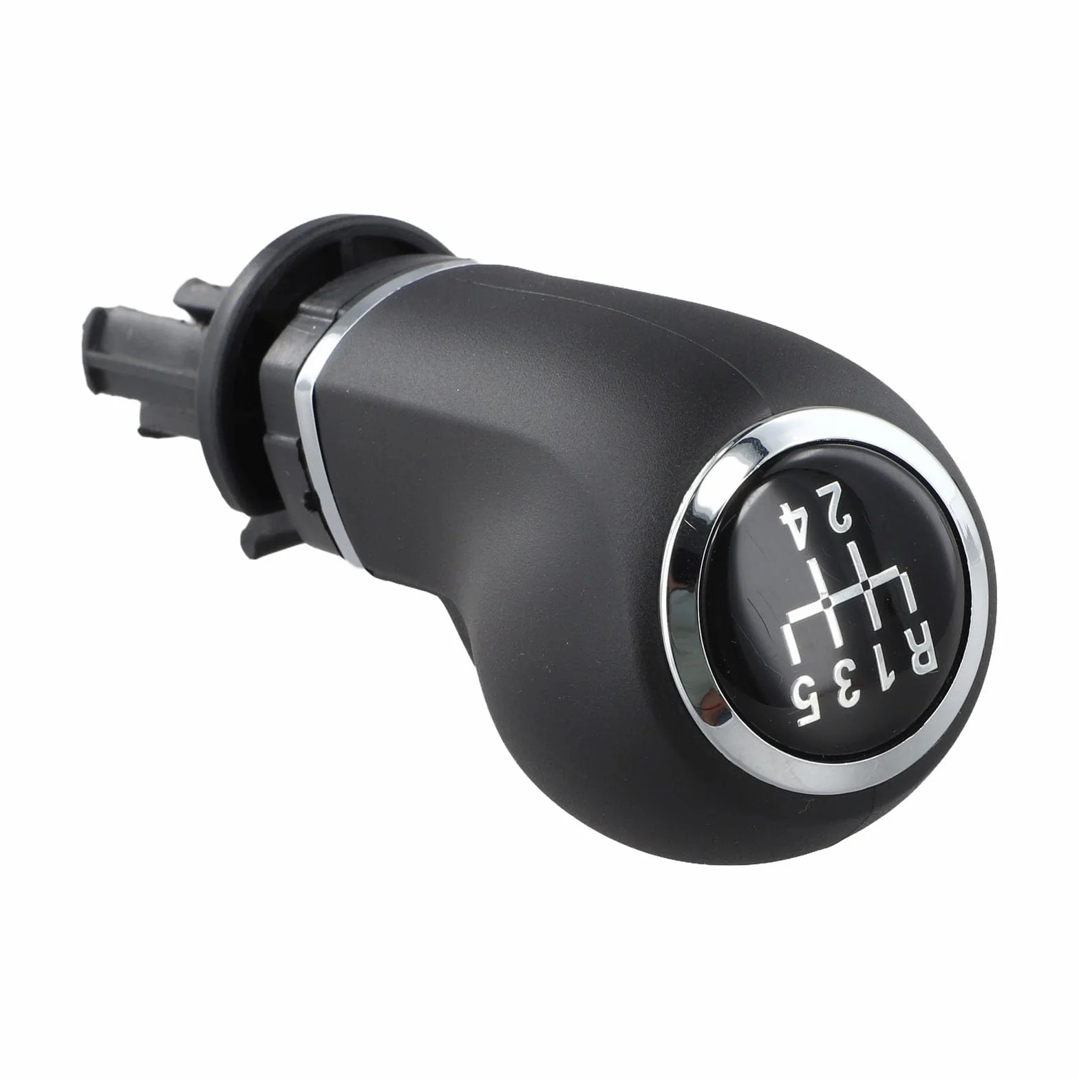 Gdfnmogo Pomello del cambio manuale a 5/6 marce, colore nero e argento, leva del cambio interna, ricambio per Opel Corsa D 2006-2014 Adam 2012-2019 (5 velocità)
