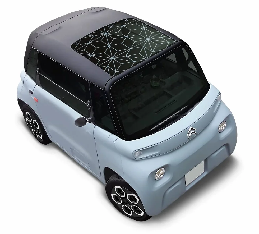 Tetto Chic 05 (bleu) - Visiera parasole compatibile con Citroen AMI e Opel Rocks-e