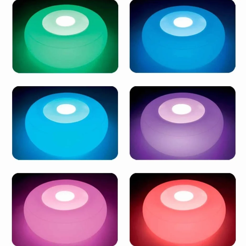 Intex 68697 Poggia Piedi Luminoso con Batterie Ricaricabili 86x33 cm