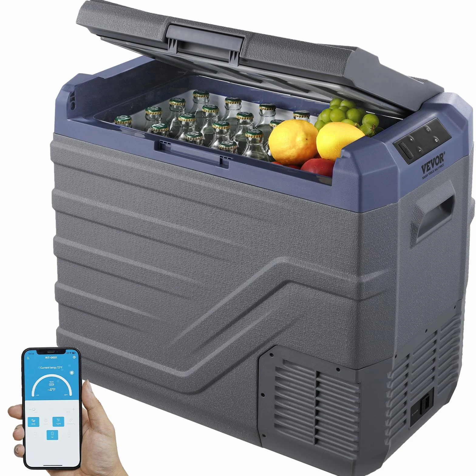 VEVOR Frigorifero per Auto 45L 12V Compressore Congelatore Portatile Zona Singola