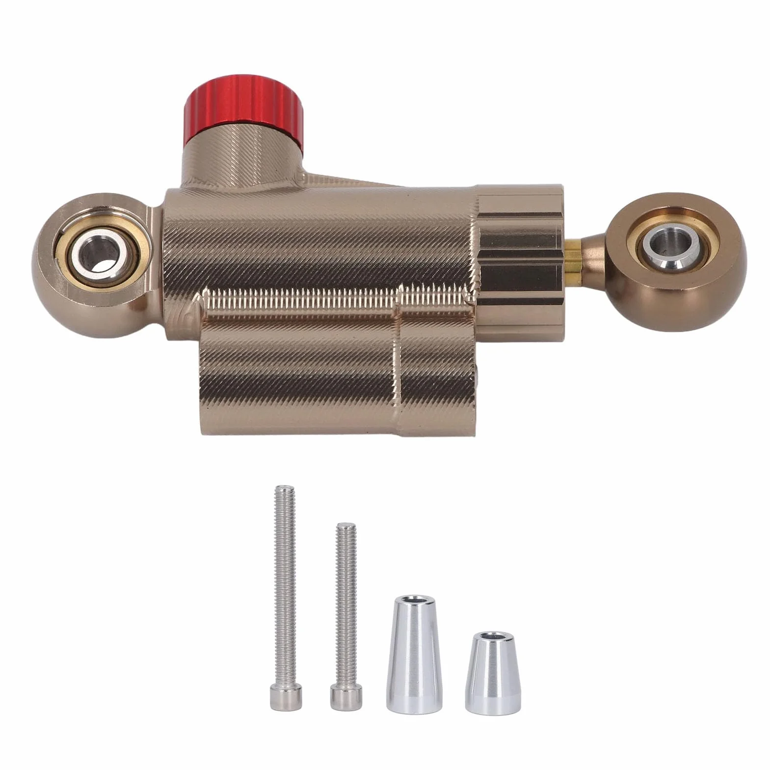 Ammortizzatore di Sterzo CNC Regolabile Stabilizzatore di stabilità Migliorato per Motocicli Olio di Smorzamento Importato Universale in Oro Intervallo da -40 ° C a 100 ° C