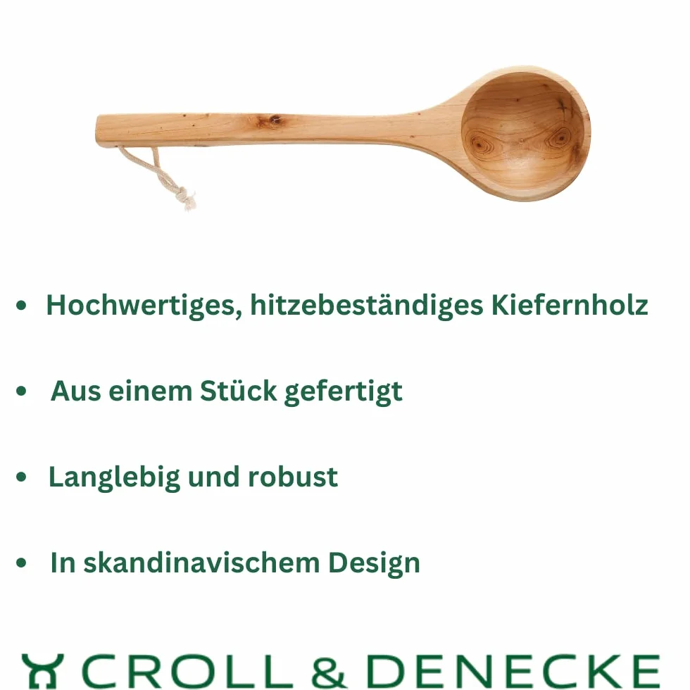 Croll & Denecke Mestolo da sauna in legno 40 cm