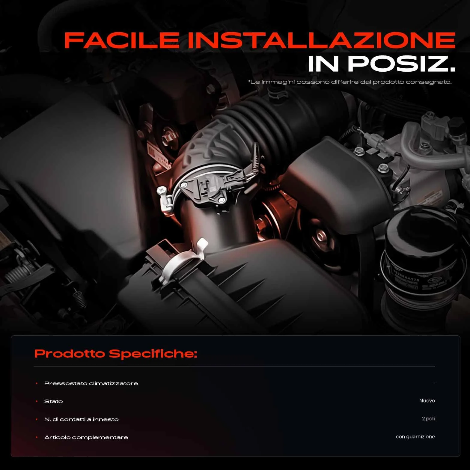 Frankberg Sensore di pressione del tubo di aspirazione 2-Poli Compatibile con 124 Classe E Classe G Classe S SL Sprinter 2-T Sprinter 3-T Sprinter 4-T Replace# 1248213651