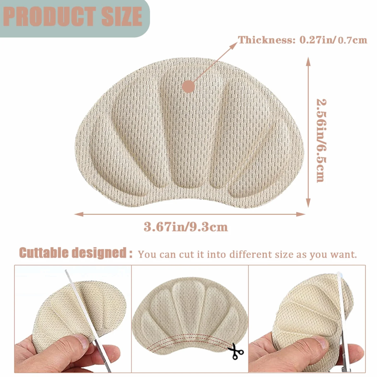 Cuscinetti per Tallone Scarpe Proteggi Scarpe Uomo Donne Cuscino Retro Troppo Grandi 6 Paia Migliorare Vestibilità