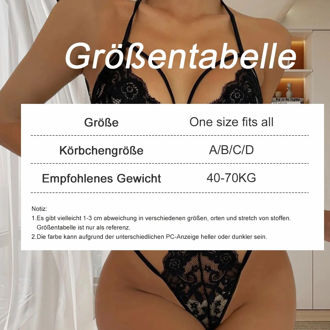 Sexowny Komplet Bielizny Body Babydoll z Dekoltem Amerykańskim i Regulowanymi Ramiączkami, Czarny, Rozmiar Uniwersalny
