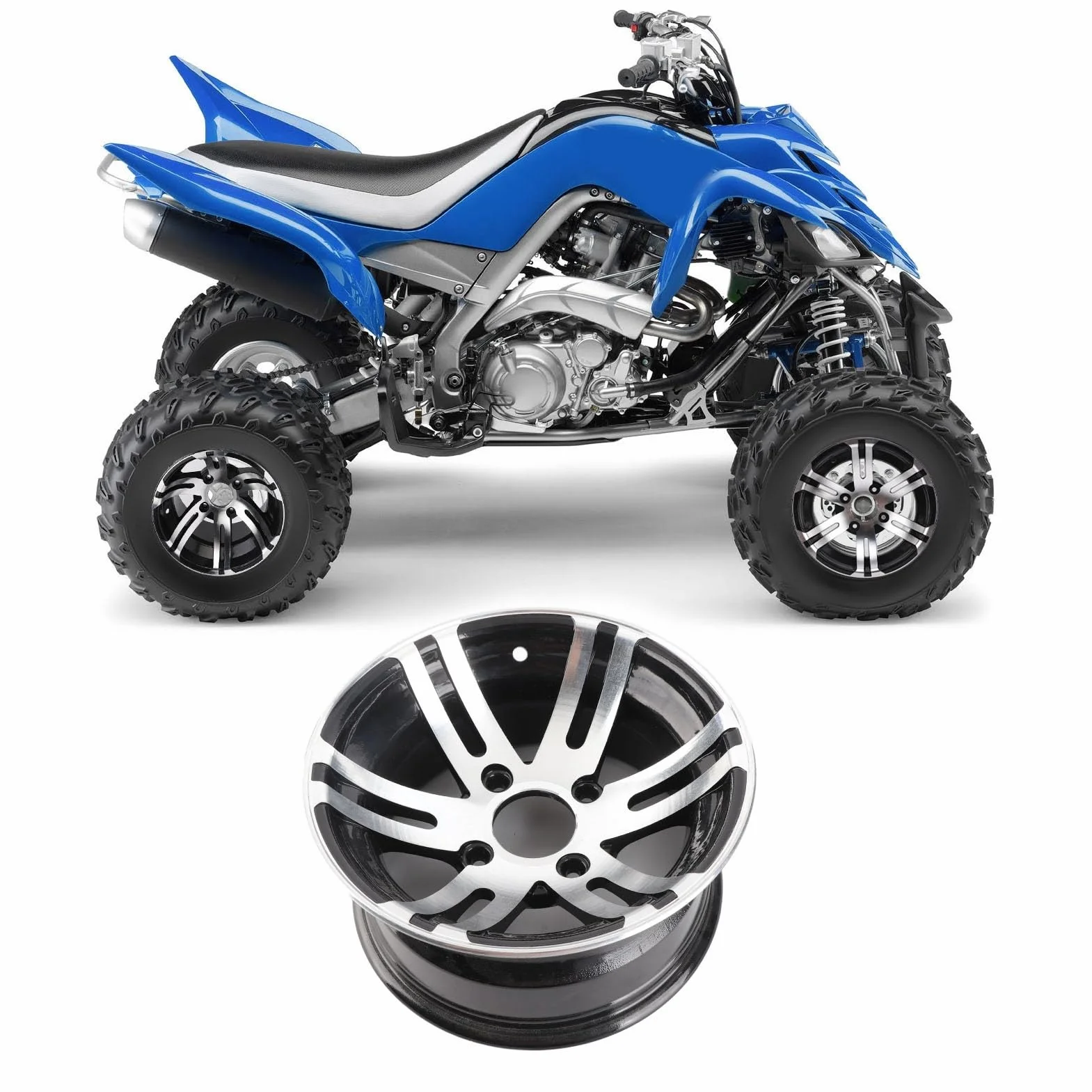 Cerchioni in Lega di Alluminio 12 Pollici per ATV, Quad, Go Kart, Fuoristrada