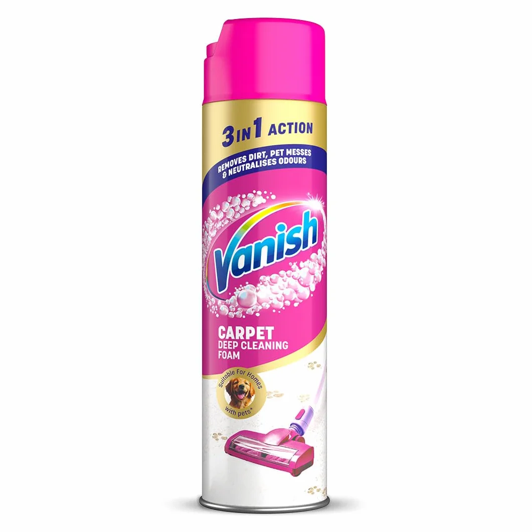 Vanish Gold Power Foam Shampoo Detergente per tappeti e tappezzeria 600 ml