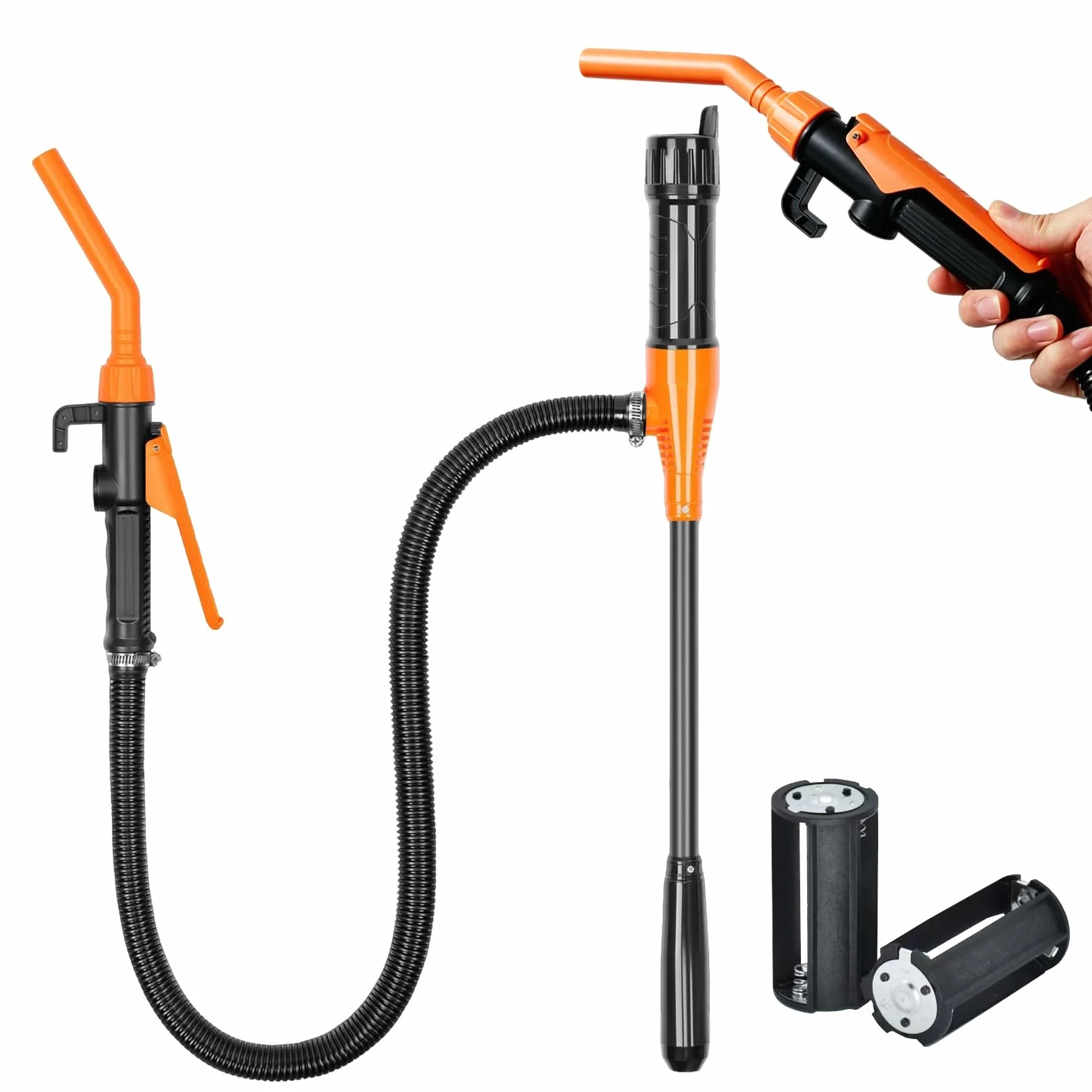 Pompa di trasferimento carburante a batteria portatile con controllo flusso benzina diesel olio gas acqua