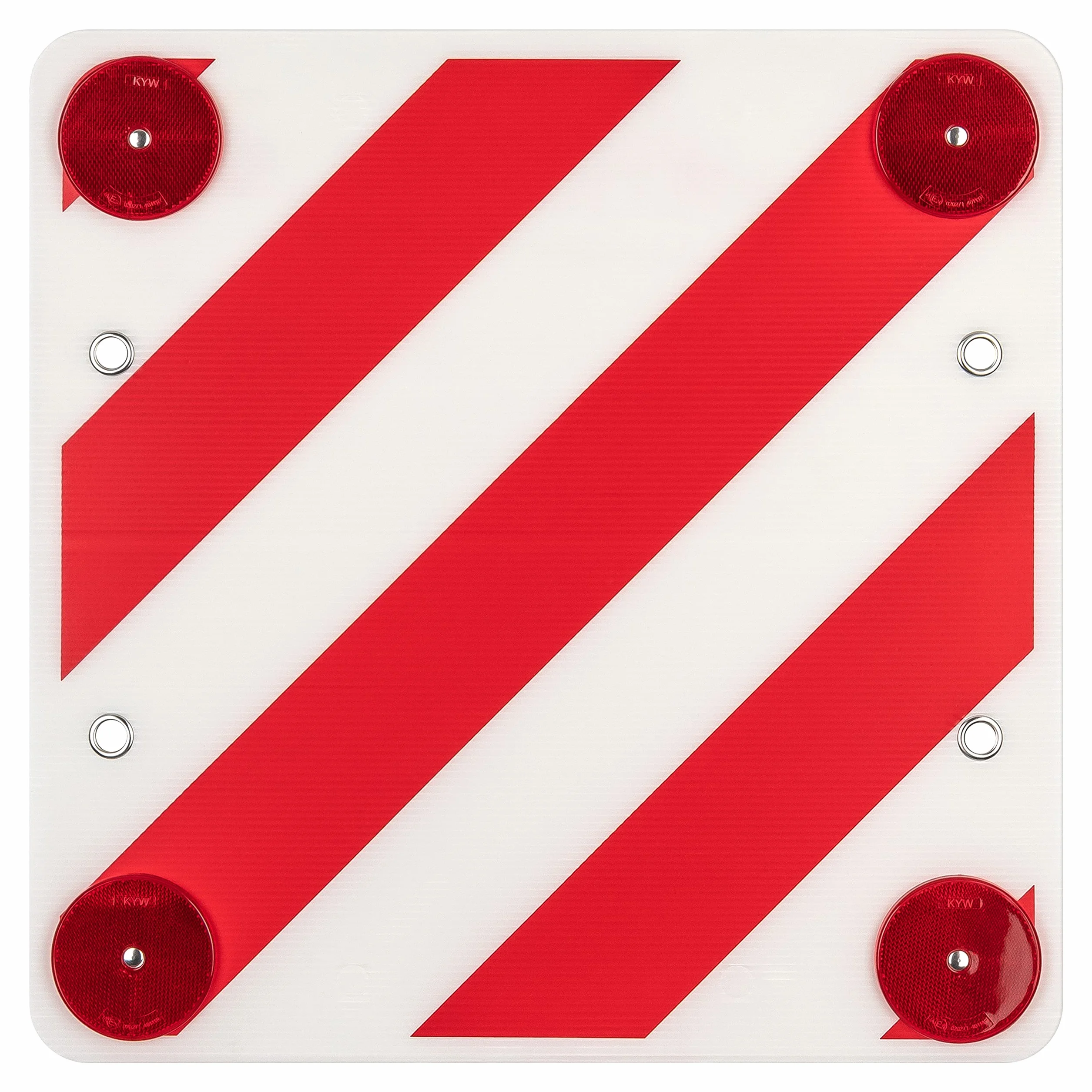 Pannello di avvertimento in plastica rosso-bianco 50 x 50 cm