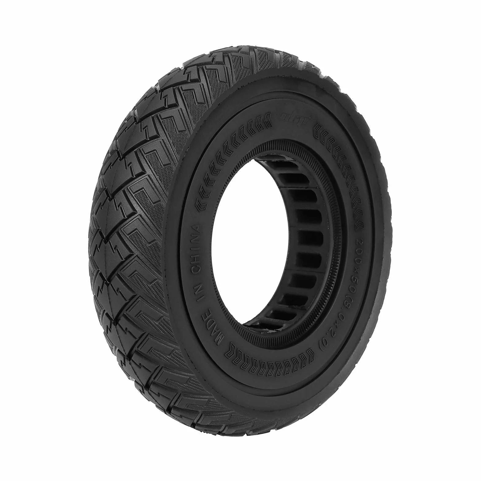 Pneumatici in gomma piena, 200 x 50 cm, per Dualtron Speedway Mini 4 Pro/SpeedTrott GX12, ammortizzatori a prova di esplosione, 8 pollici, 8,0 x 2,0 (nero, 1 pezzo)