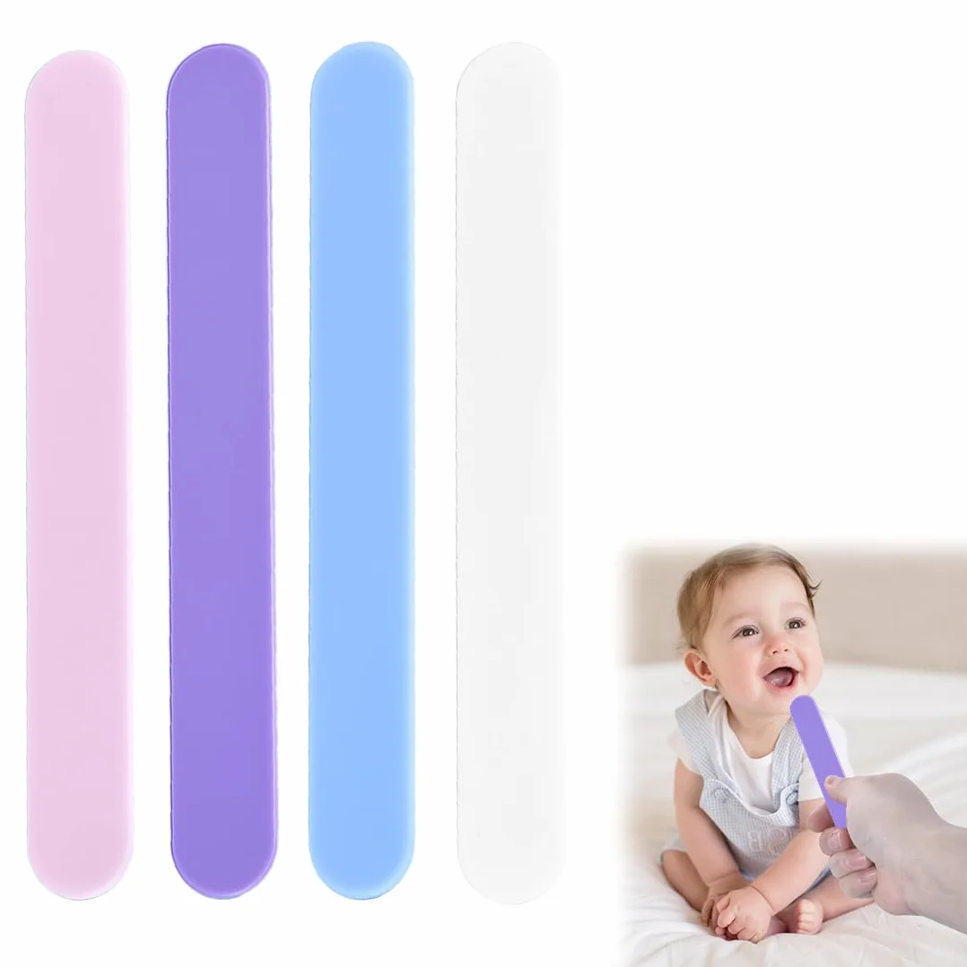 Abbassalingua Plastici 40 Pezzi Tongue Muscle Trainer per Bambini Depressore Lingua Bâtons en Plastique Arti e Mestieri Esame Dentale 4 Colori