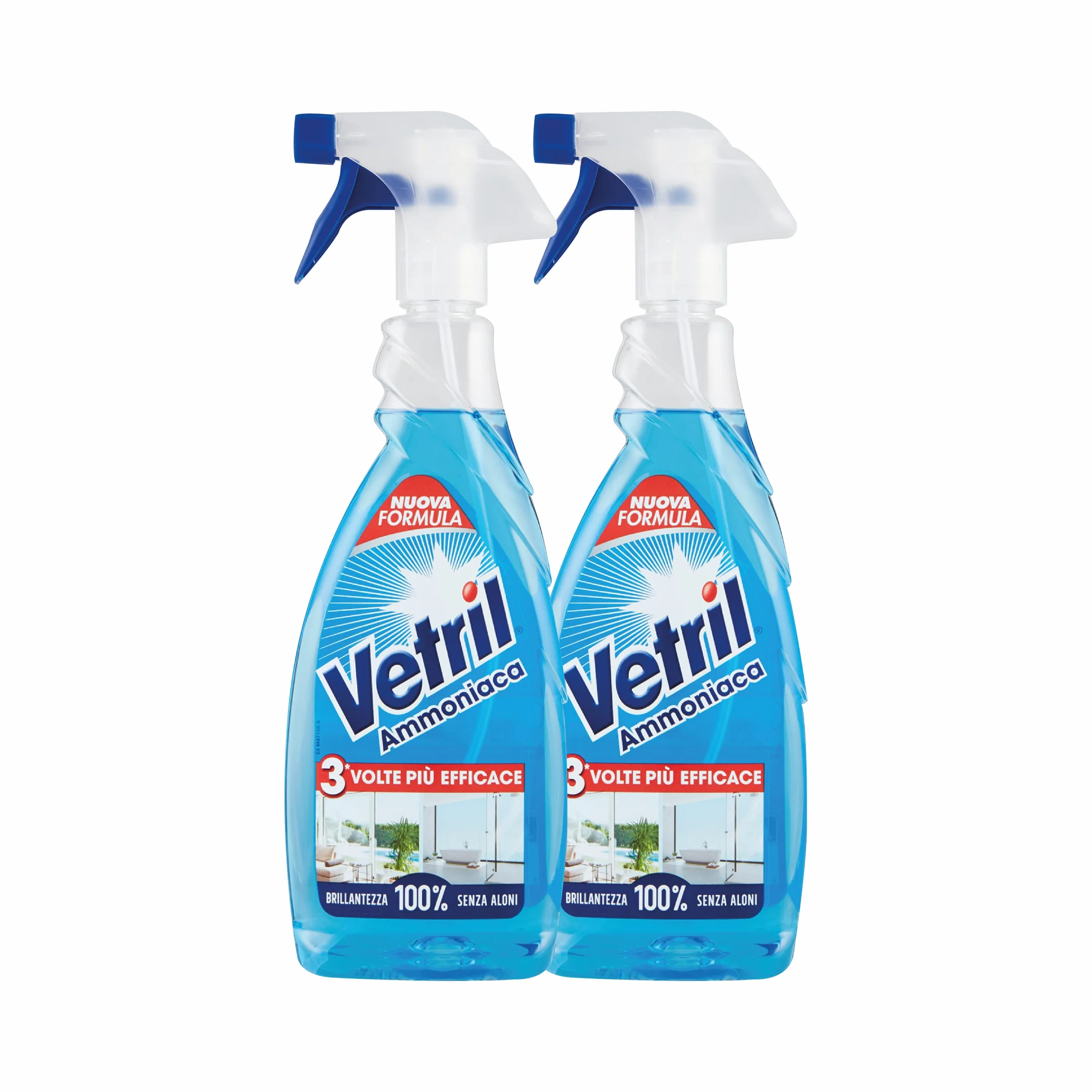 Vetril Detergente Spray Vetri e Superfici con Ammoniaca 650 ml x 2 Pezzi