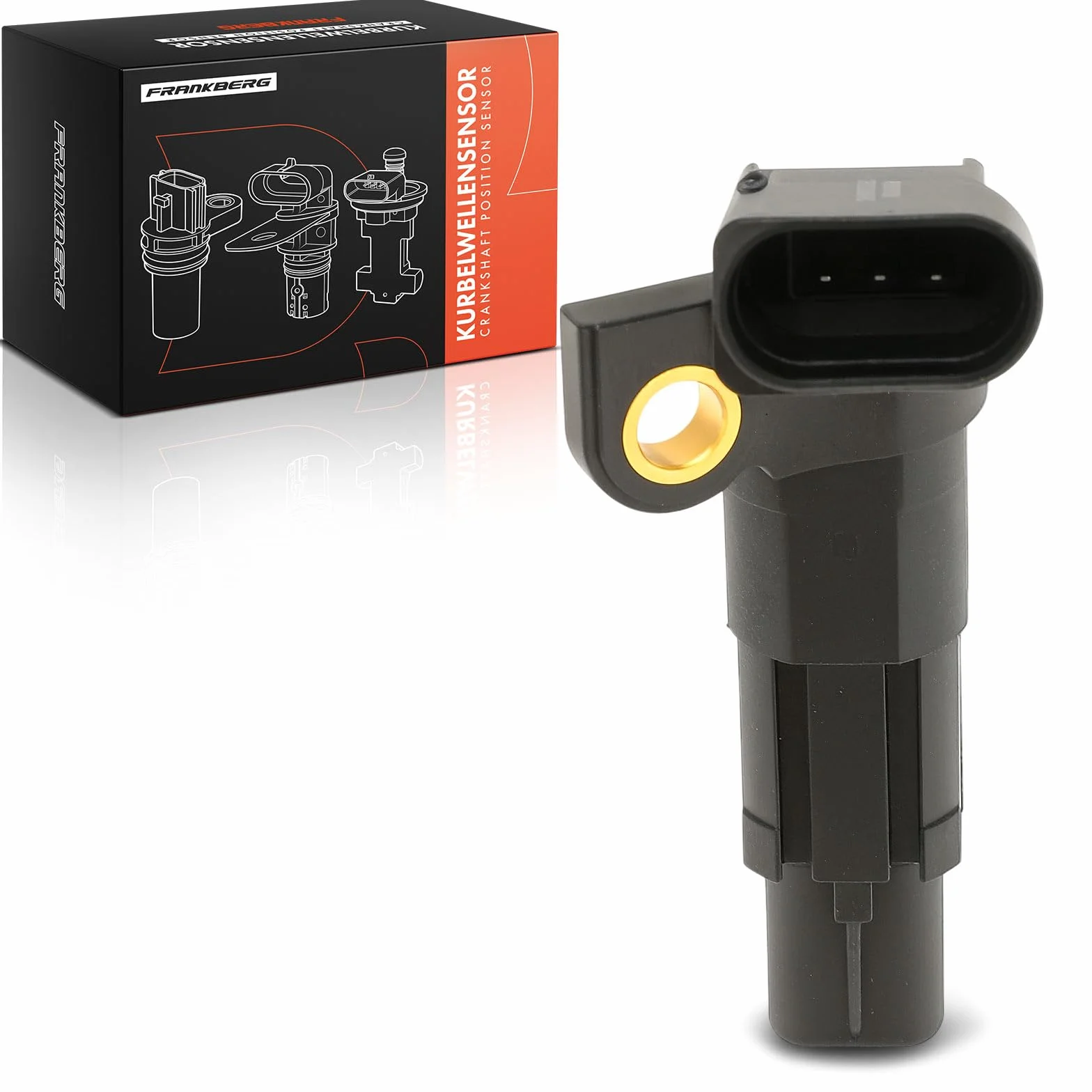 Frankberg Posizione dell'albero Motore Sensore dell'albero Motore 3-Poli Compatibile con Fabia II 542 Polo 9A 9N Ibiza IV SportCoupé 6J1 6P5 Fox Compatta 5Z1 5Z3 5Z4 Fabia II Combi 545 03D906433A