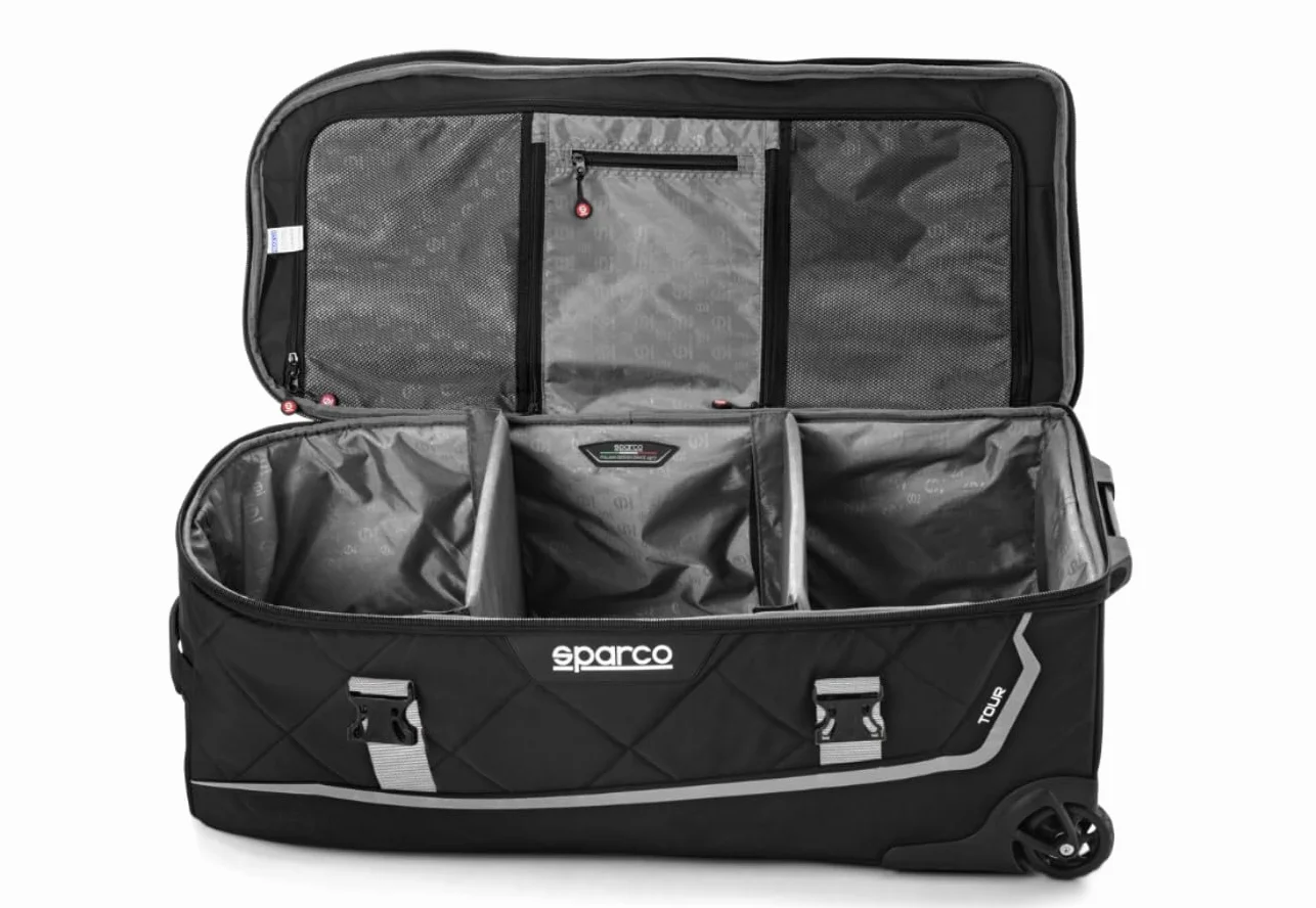 Sparco S016437NRSI Borsa Tour, Nero/Argento