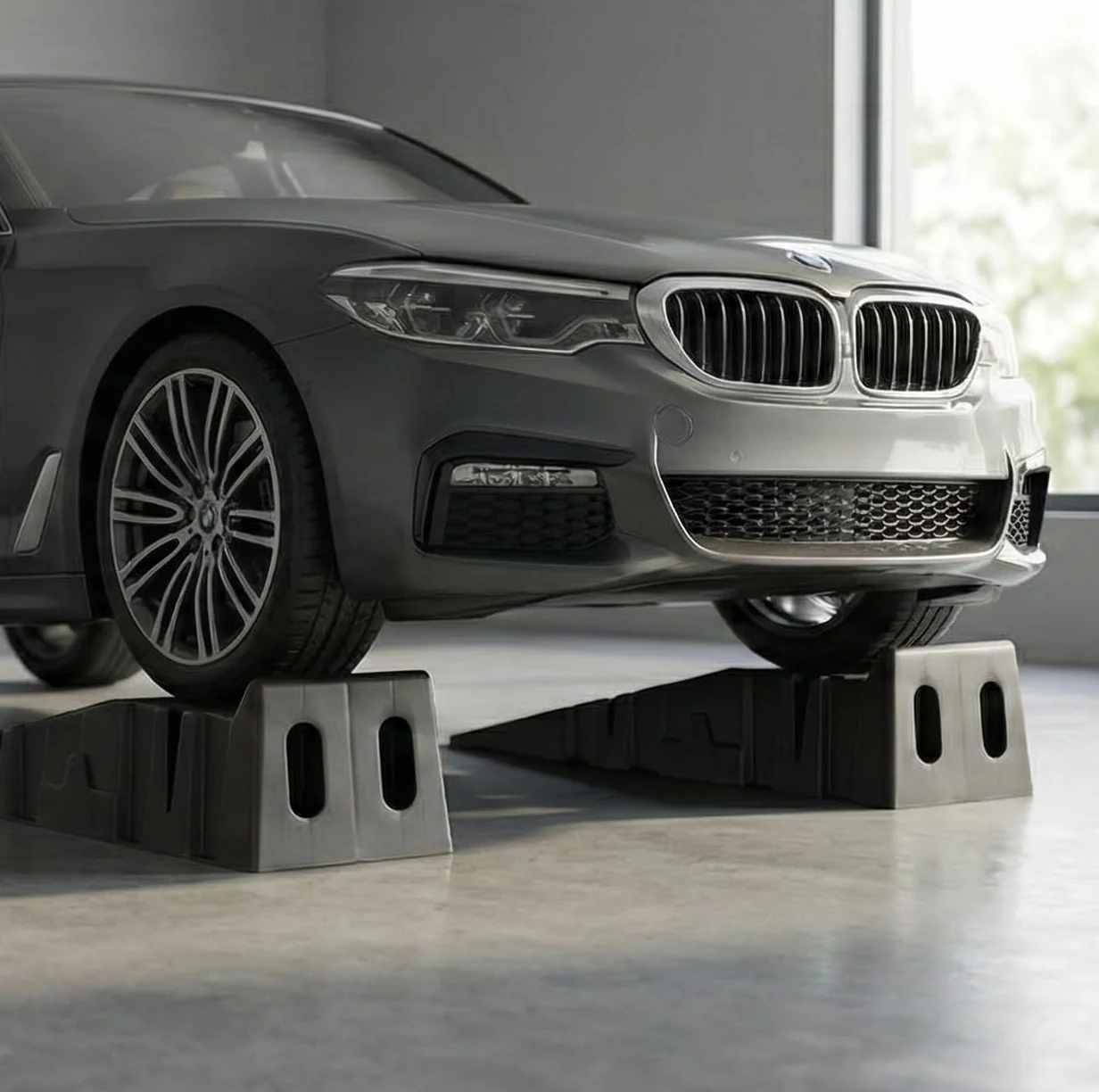 KATSU Rampas de Plástico para Coche, Desmontables de Peso Ligero, Capacidad de 5 Toneladas 1 Par para Vehículos Servicio de Coche de Garaje 161914