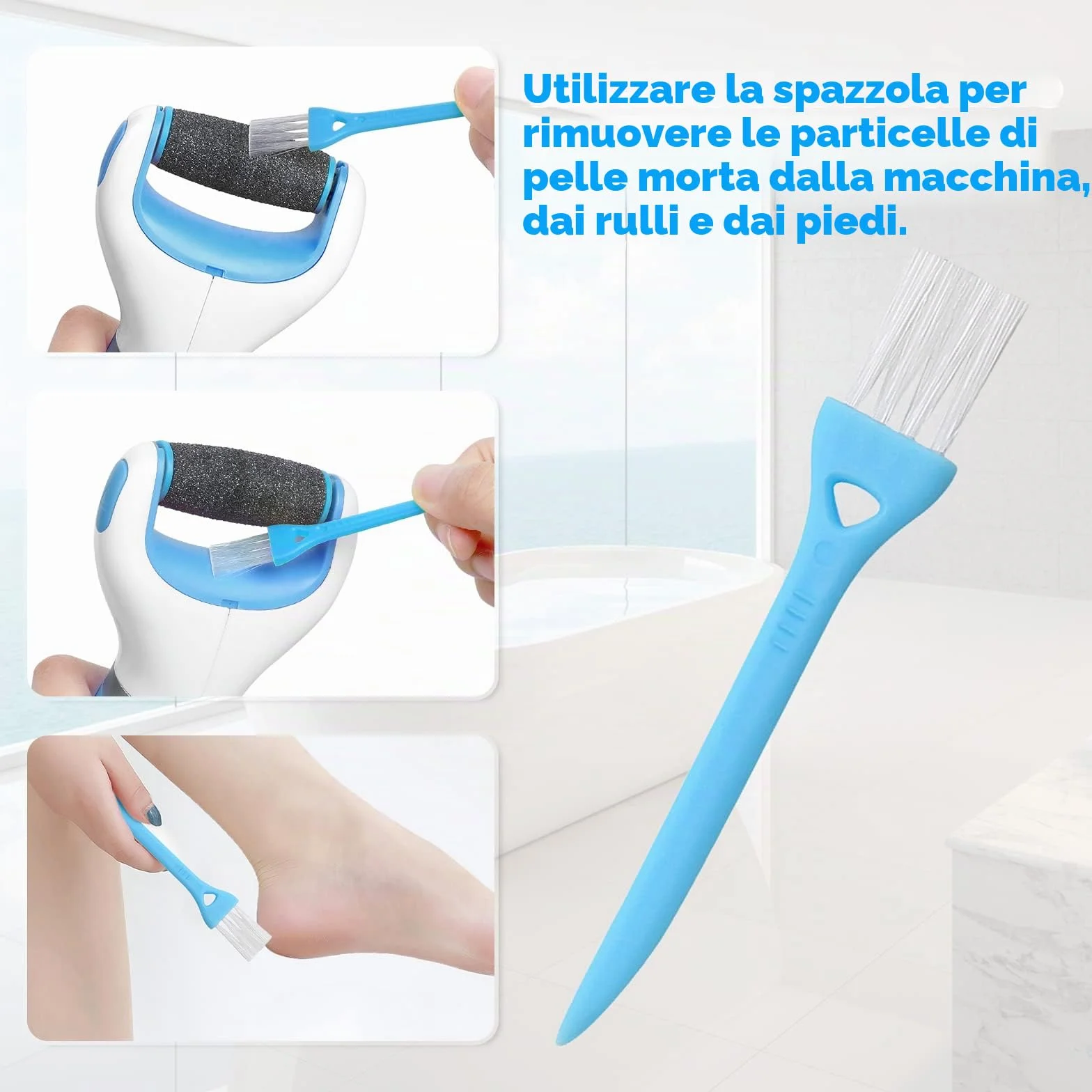 Dr Scholl Velvet Smooth Rullo Pedicure Elettrico 2 Tipi di Rugosità Ricariche Lima Piedi Esfoliante