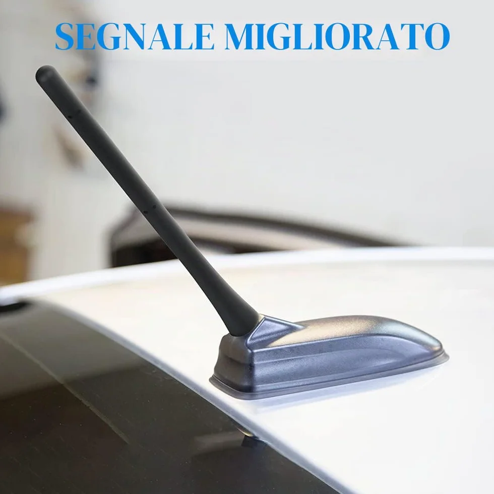 Antena Universale per Auto 6,5cm + 18,5cm FM/AM/DAB con Viti M4 M5 M6