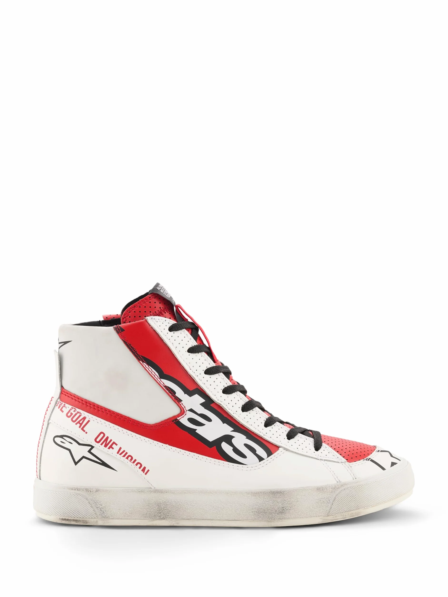 Alpinestars Stated Flair Scarpe da motociclismo, bianco/rosso, 10