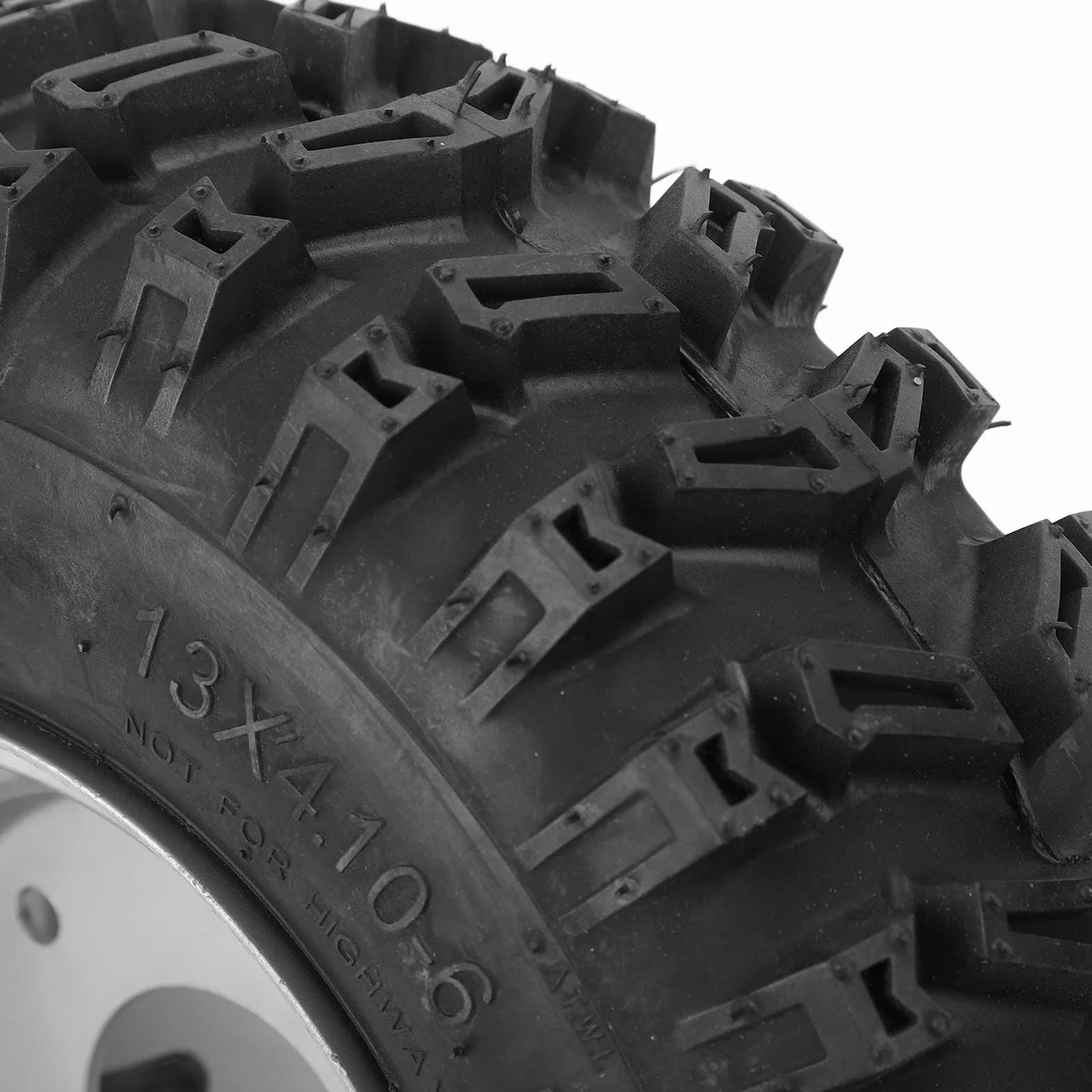 Tbest 13x4.1 6 Pneumatici Pneumatici Tubeless in Lega di Alluminio con Cerchioni in Gomma Antideflagrante per ATV Quad Off Road Carrello Go Kart Ruote Durevoli Ad Alte Prestazioni in