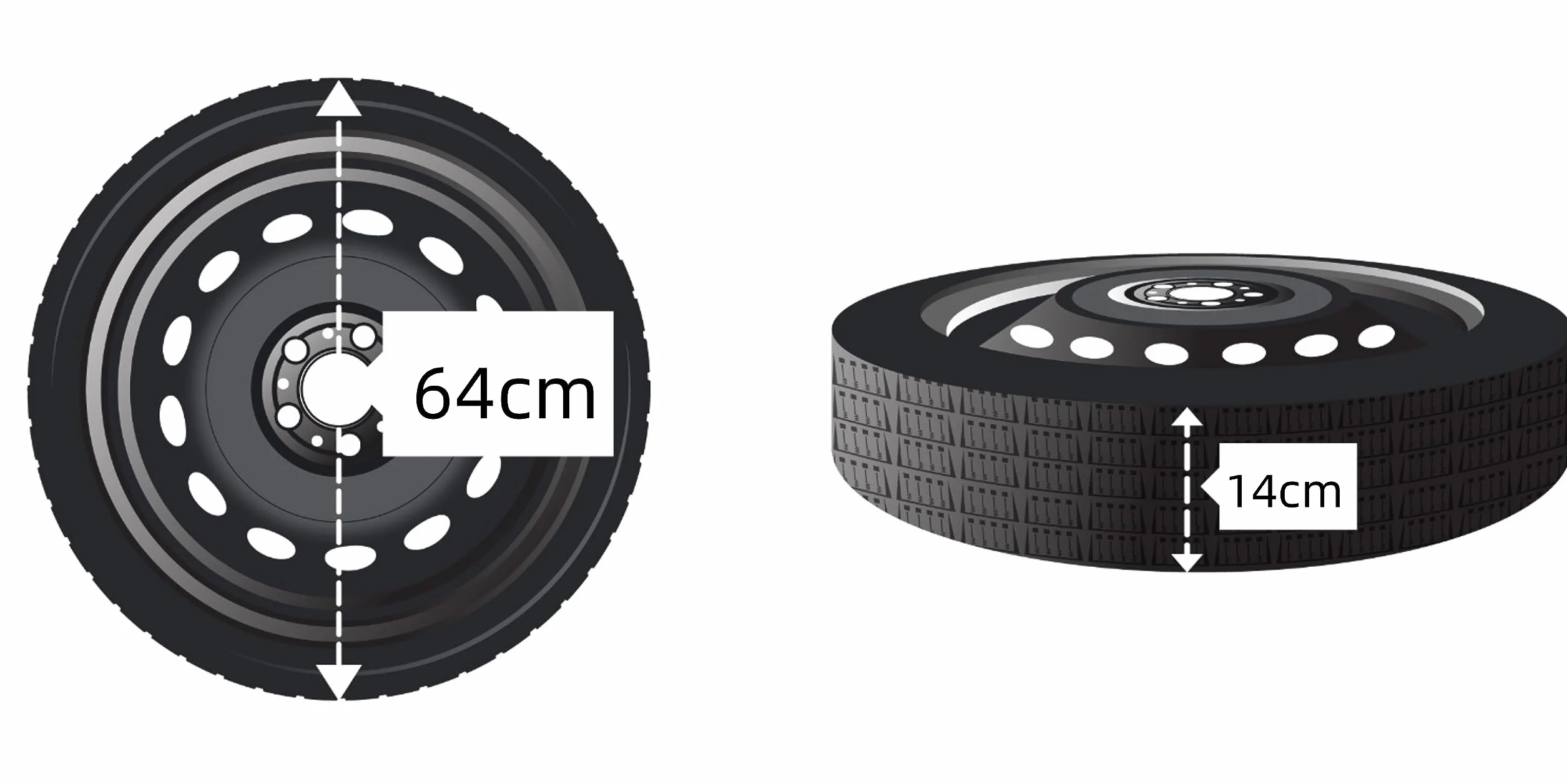 Kit Ruotino di Scorta 18" compatibile Mazda CX-30 con Cric, Chiave, Guanti e Sacca