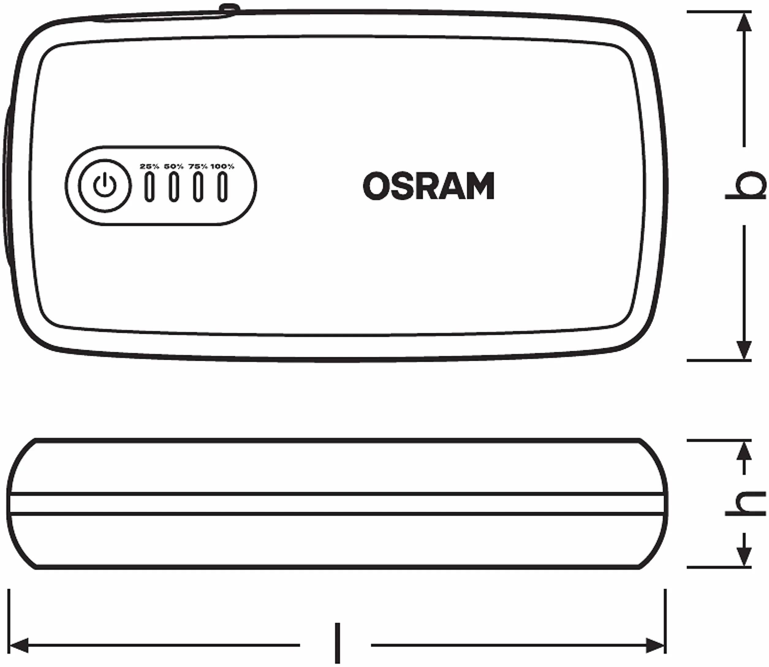 OSRAM BATTERYstart 300, avviatore al Litio da 13.000 mAh per Veicoli con Motore a Benzina Fino a 6l e Motore Diesel da 3l