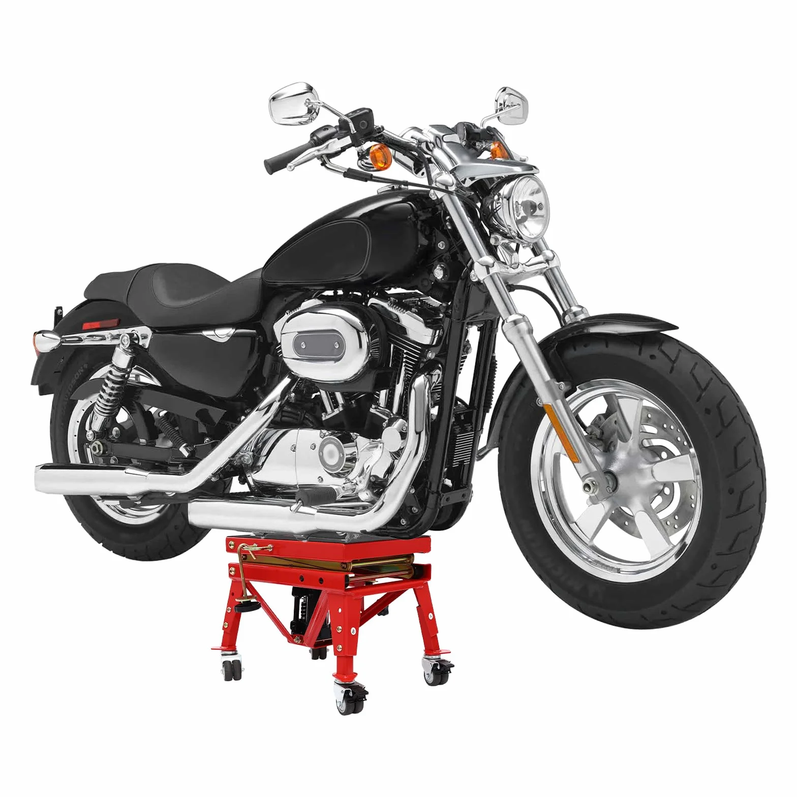 Sollevatore idraulico per moto, sollevatore a forbice, altezza regolabile, 305 – 800 mm, ruote fino a 160 kg, per officine, ATV Quads