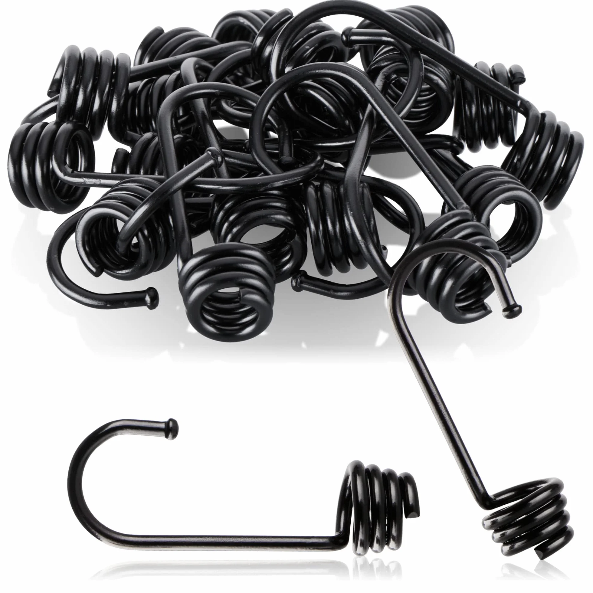 COM-FOUR® Ganci a Spirale in Metallo Verniciato 08mm per Cinghie di Tensione e Tende