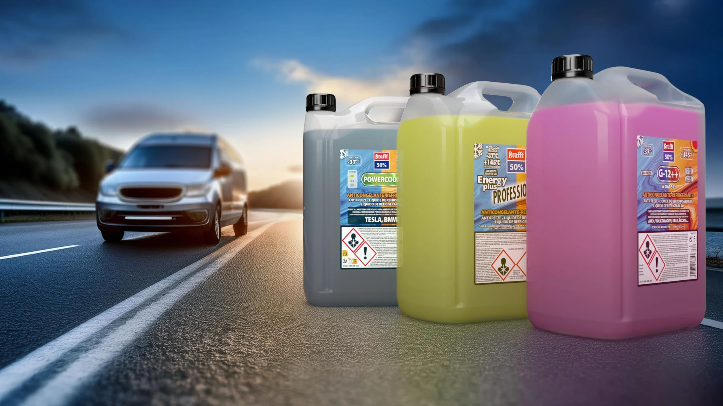 Krafft Antigelo G13 con tecnologia ibrida Si-OAT - Protezione integrale per motori del gruppo VAG - Lunga durata e massime prestazioni - Biodegradabile - 5L