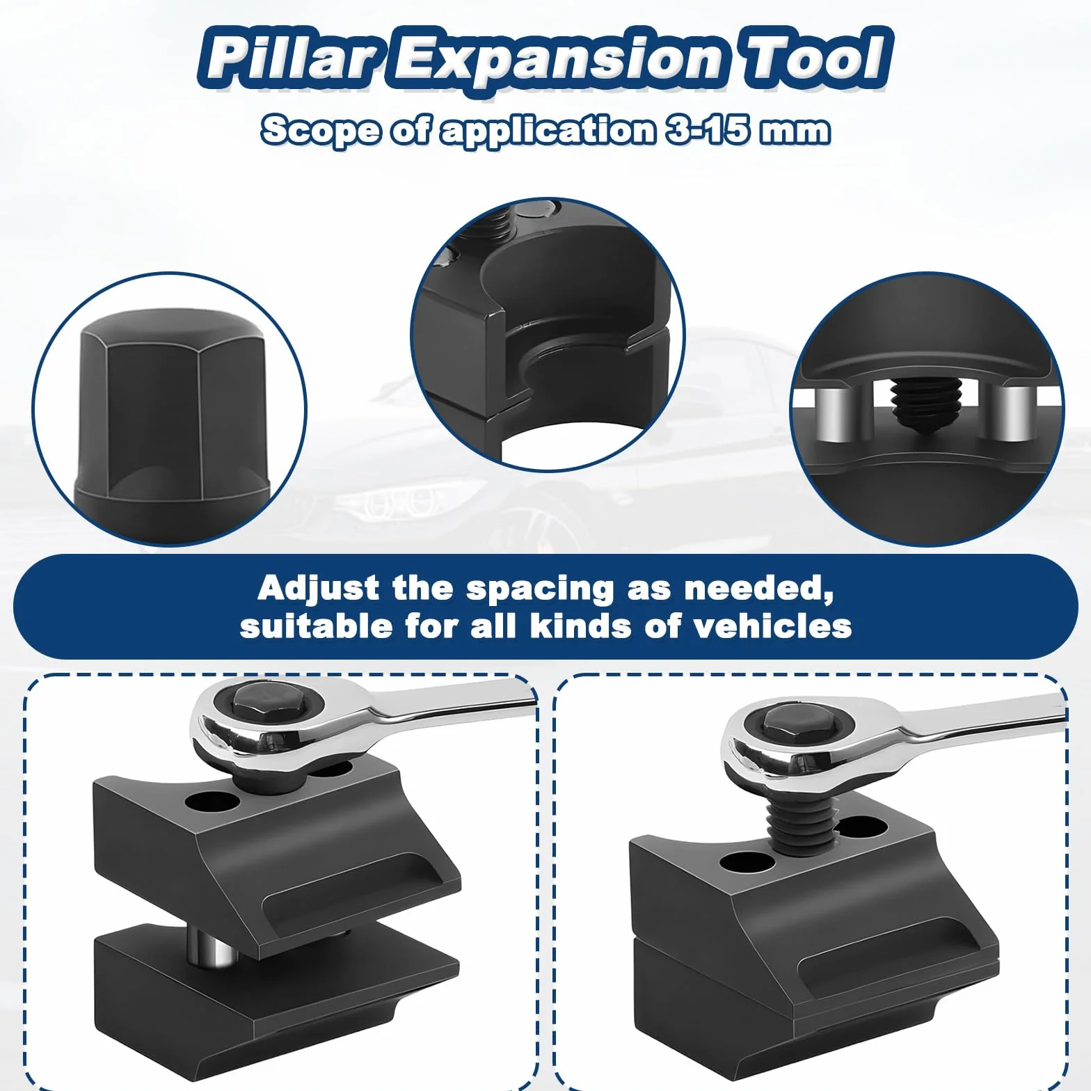 Kit Separatore Espansore con Chiave per Ammortizzatori Auto, Divaricatore Sospensione, Strumento Espansione, Distanziatore