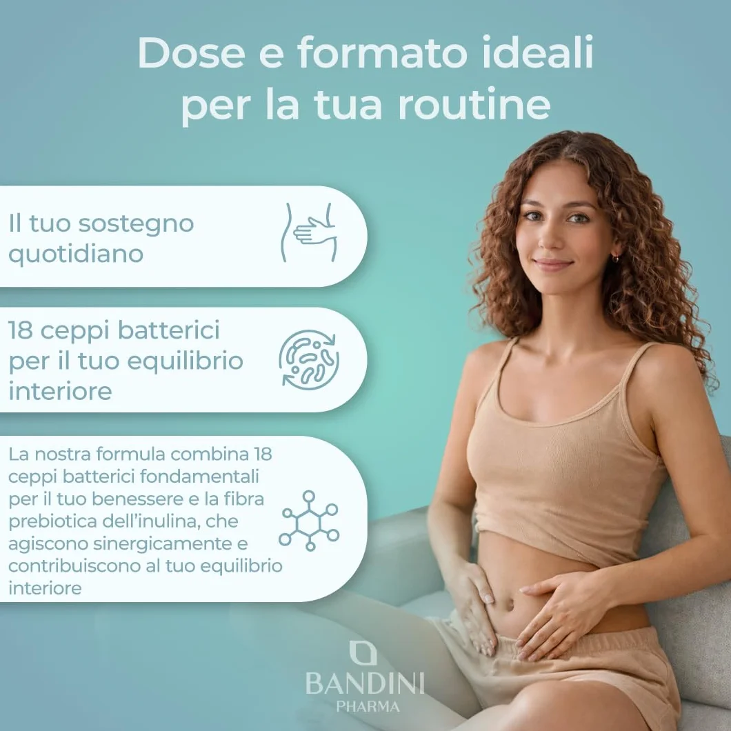 Bandini FLORAX PROBIOTICS Probiotici 20 Miliardi UFC 18 Ceppi Batterici 60 Capsule