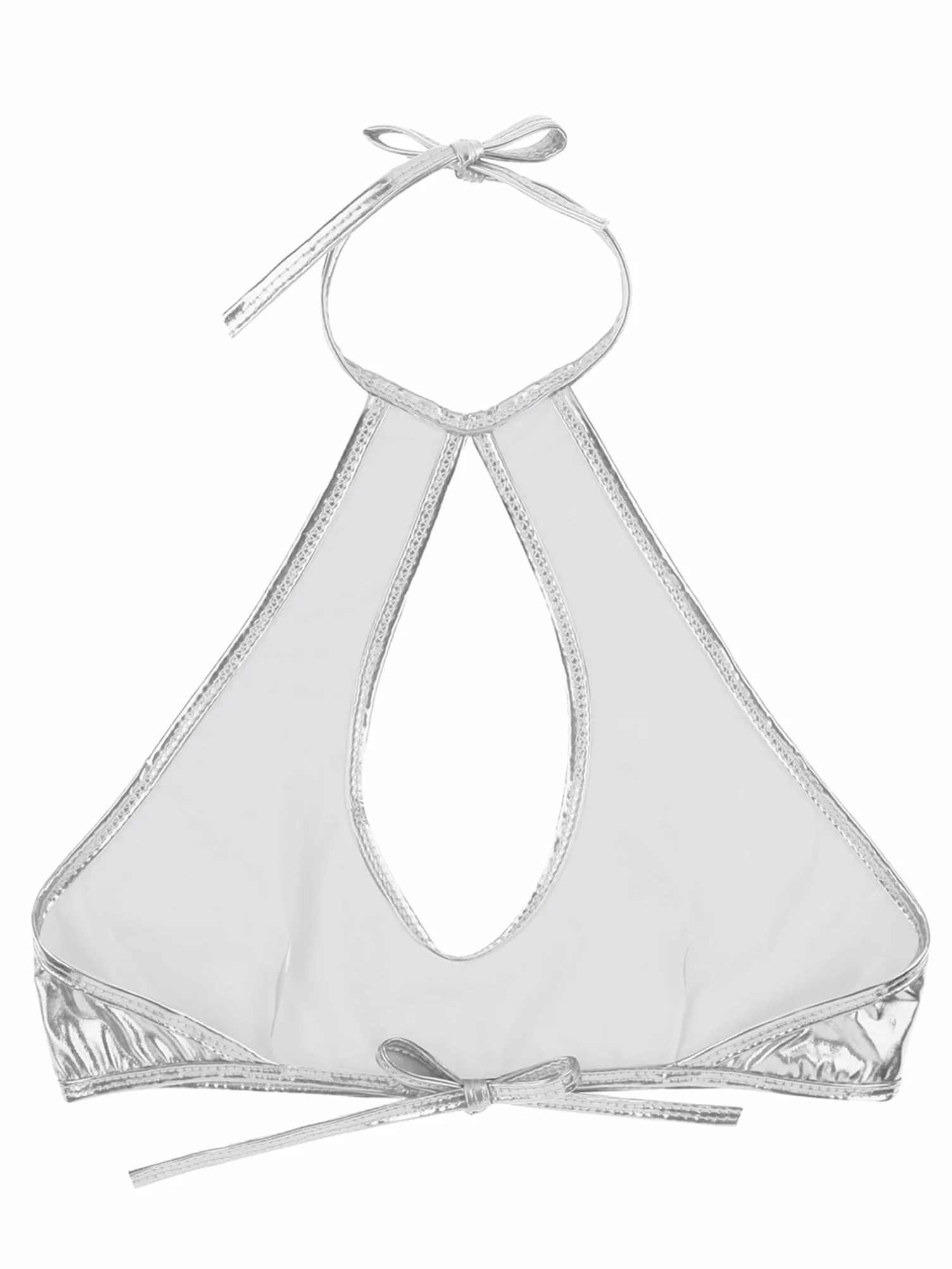 TTAO Rave Reggiseno sexy da donna con supporto glitterato e mini pantaloncini per festival clubwear discoteca