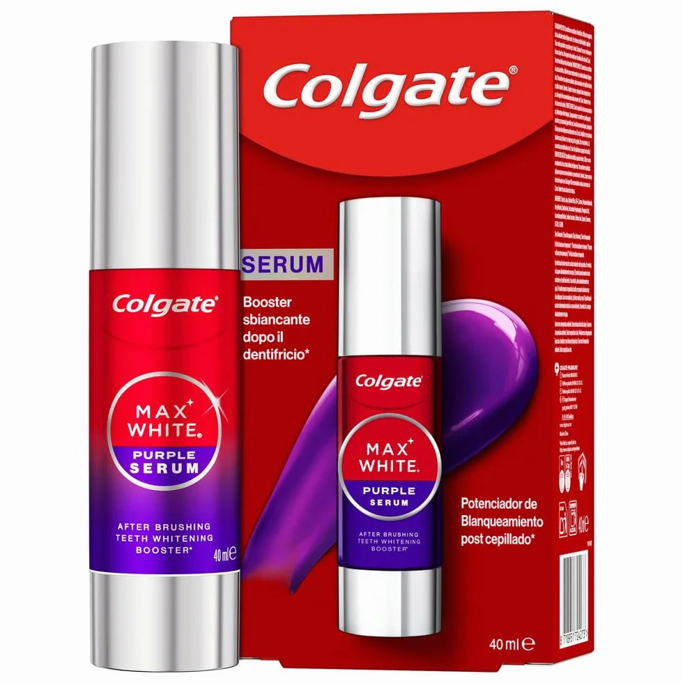Colgate Max White Purple Serum 40ml Booster Sbiancante Denti Istantaneo