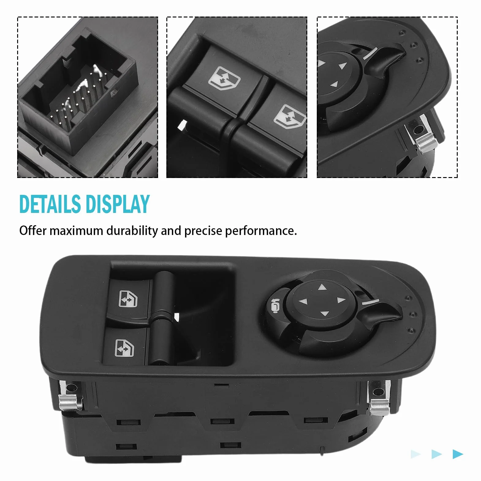 Interruttore Alzacristalli Sinistro per Alfa romeo MiTo 955 2008-2018 Pulsantiera Alzacristalli Lato conducente Pulsante Interruttore Controllo Finestrino interruttore Alzacristallo156085170